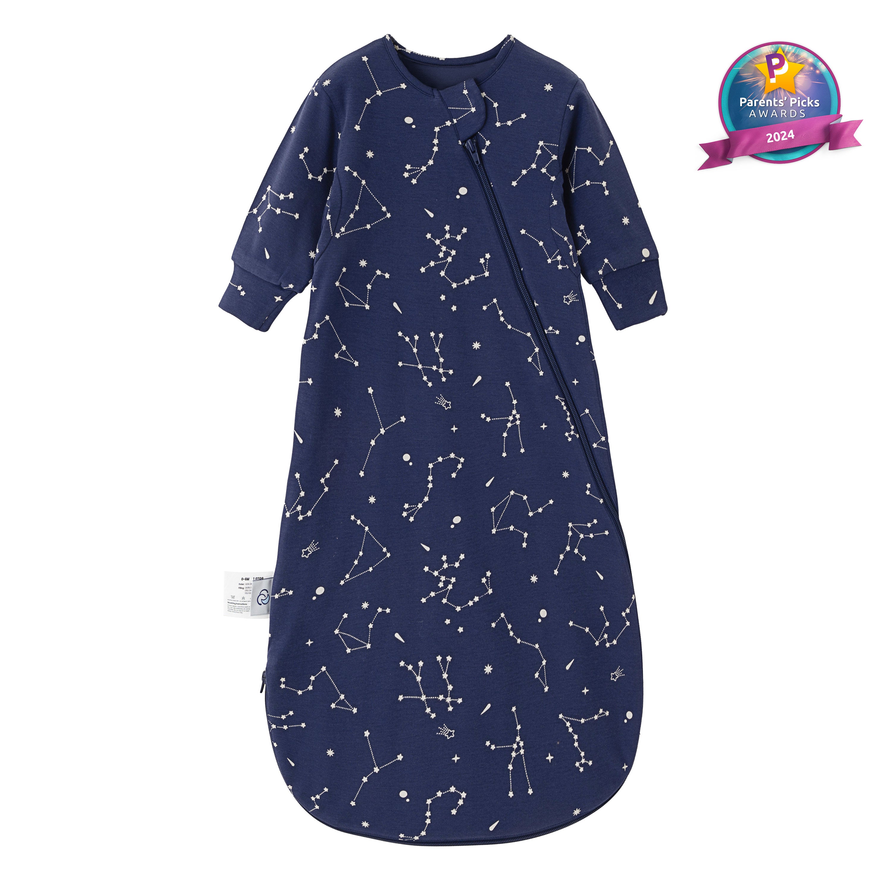 Organic Long Sleeve Sleep Sack 0.5 TOG - Constellation