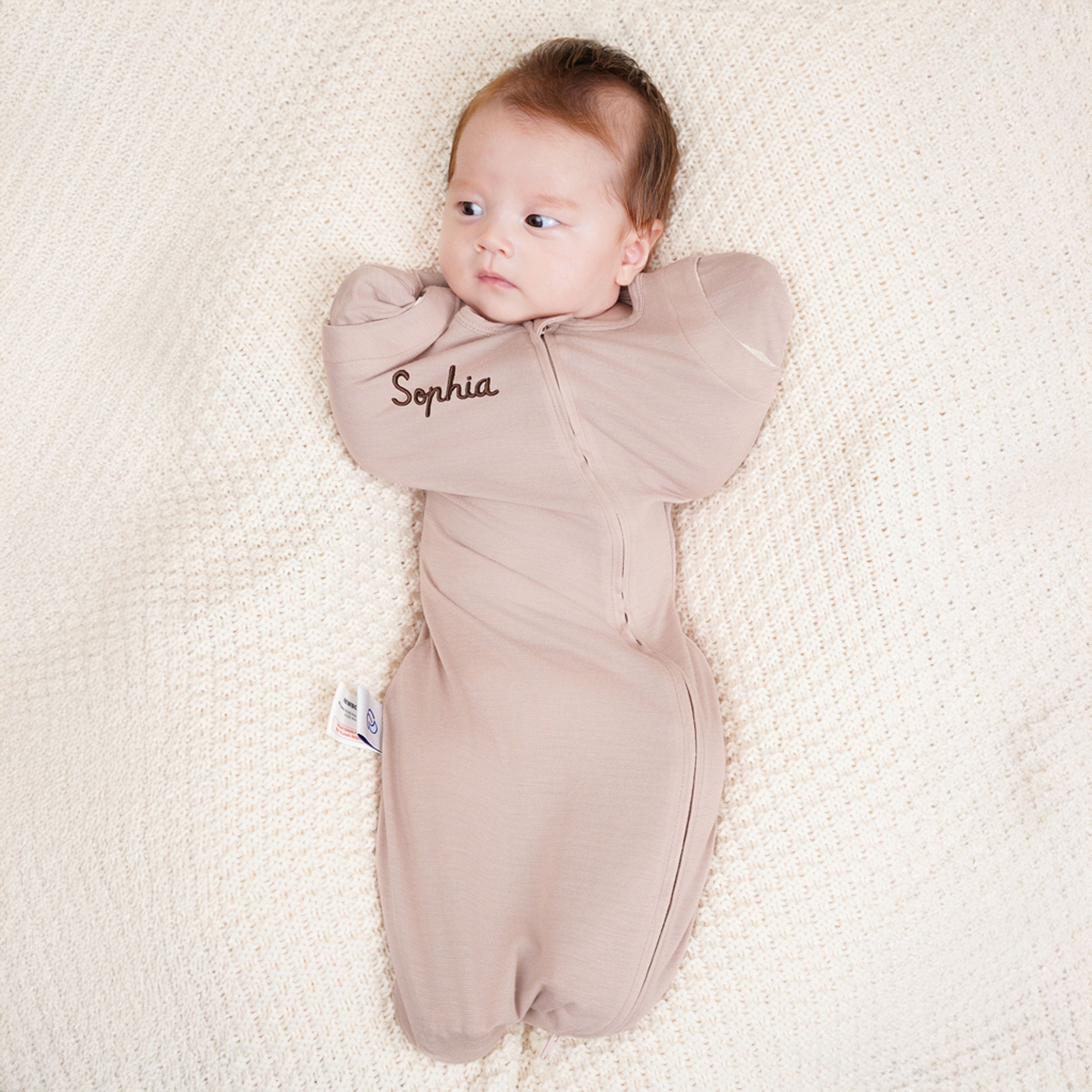 Newborn Essential Bundle - ClimaCuddle™ Swaddle 2-in-1+Romper+Camel Wool Sleep Sack+Crib Sheet-Pink Sky