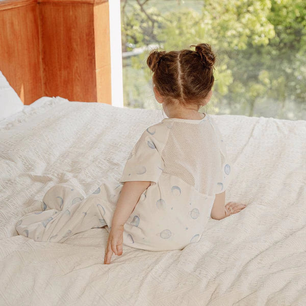 Short Sleeves Baby Sleep Sack With Mesh Cotton