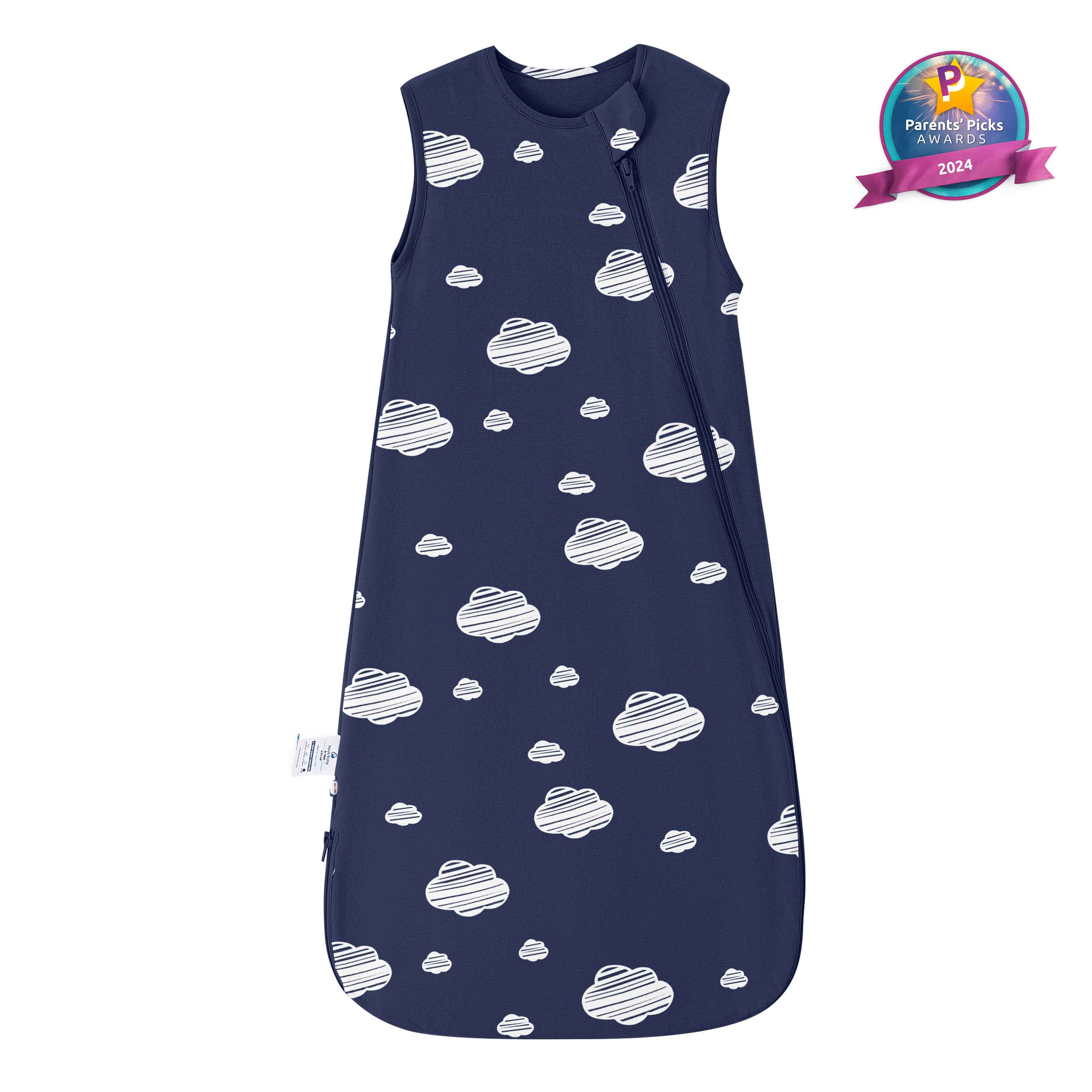 Sleeveless Sleep Sack 0.5 TOG - Organic Cotton - Navy Sky