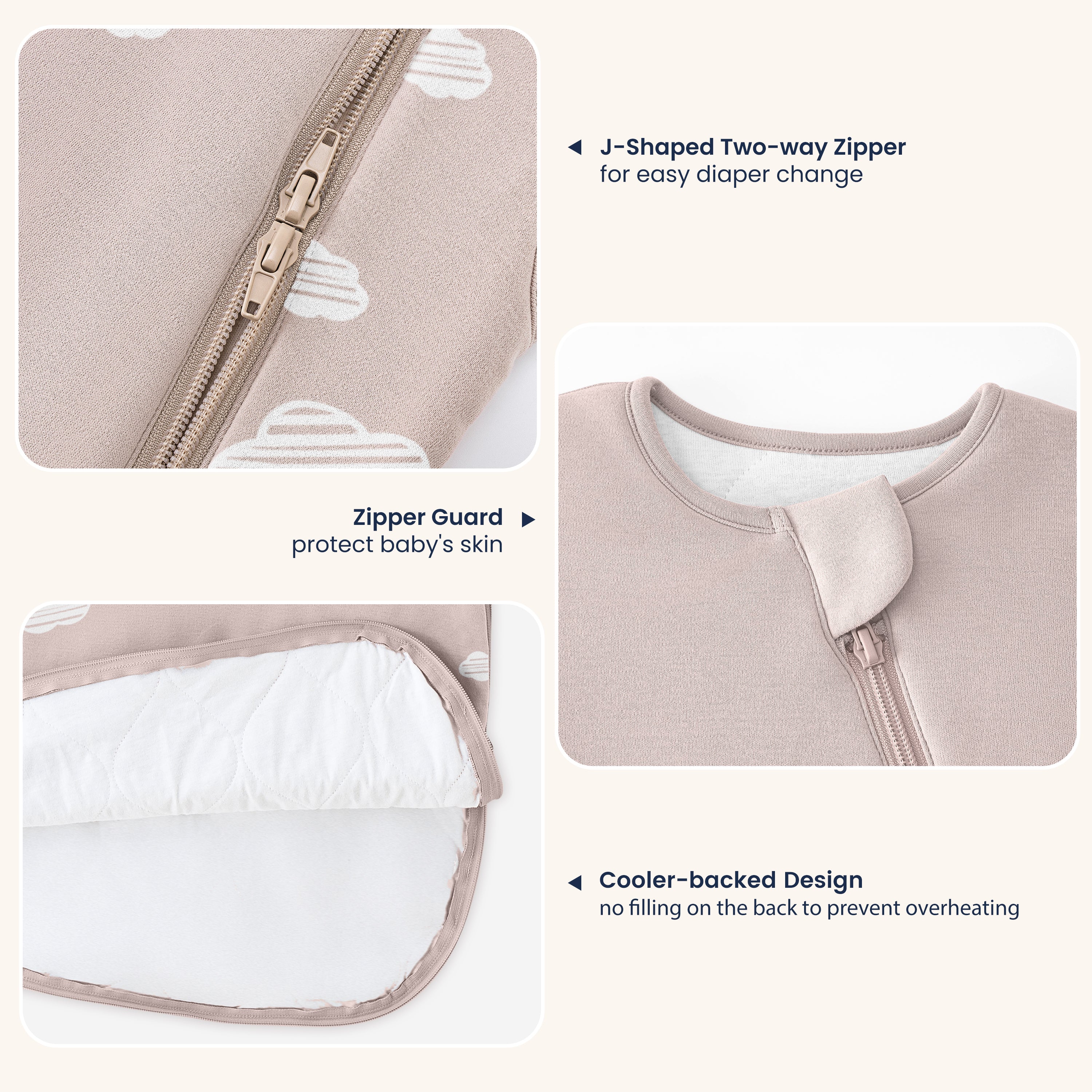 Sleeveless Sleep Sack 1.0 TOG - Organic Cotton & Camel Wool Pink Sky 