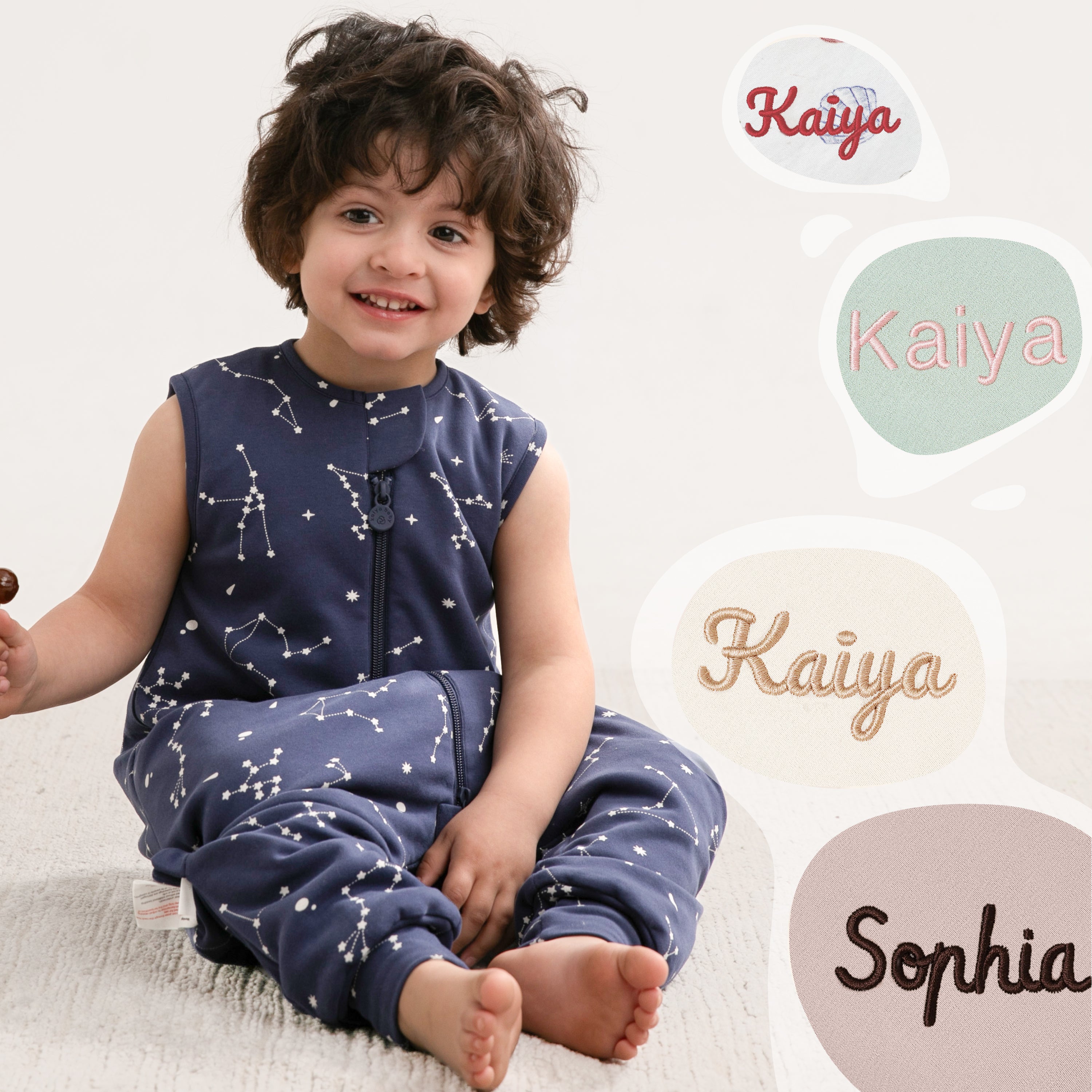Sleeveless Sleep Sack Walker 0.5 TOG - Organic Cotton - Constellation