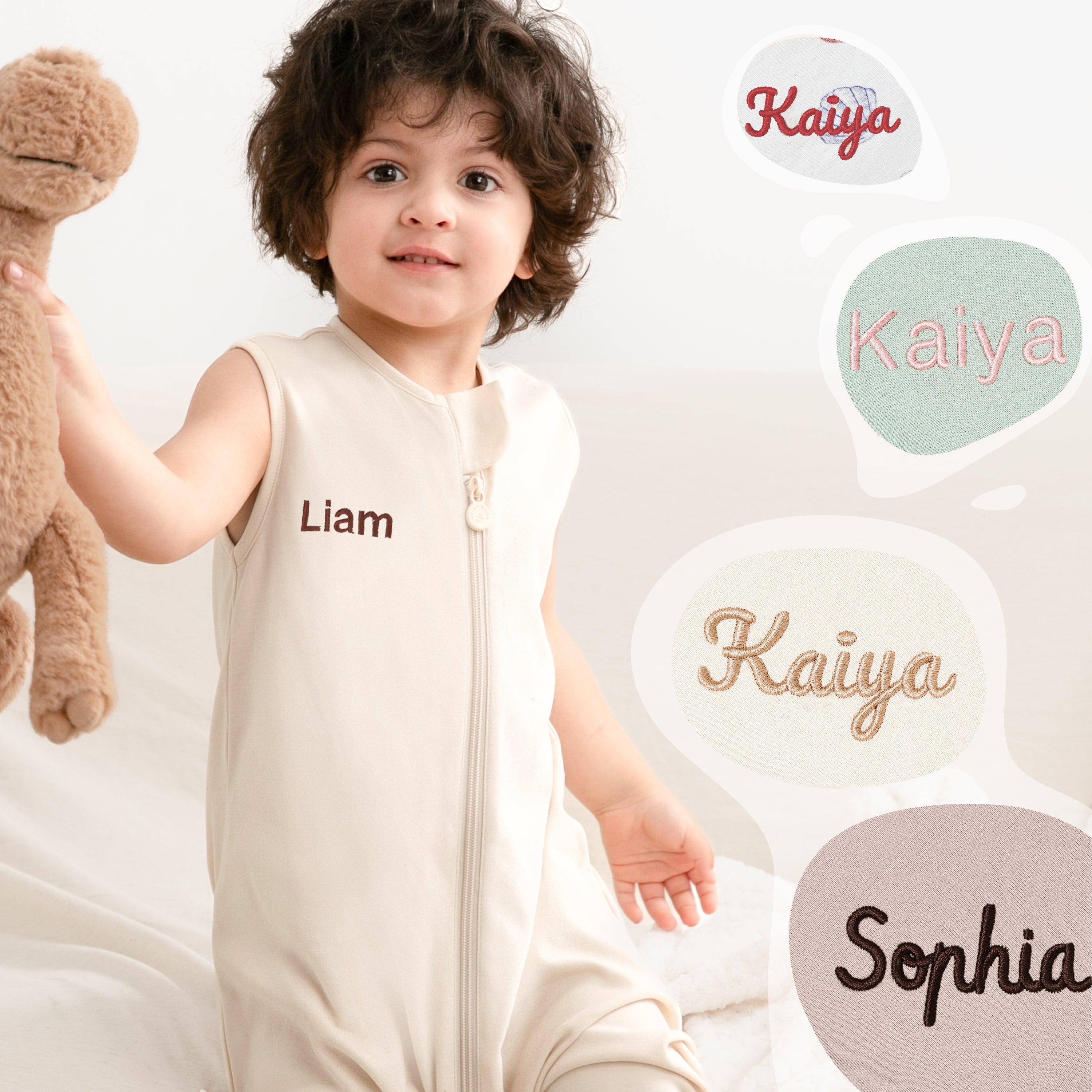Sleeveless Sleep Sack Walker 0.5 TOG - Organic Cotton - Cream