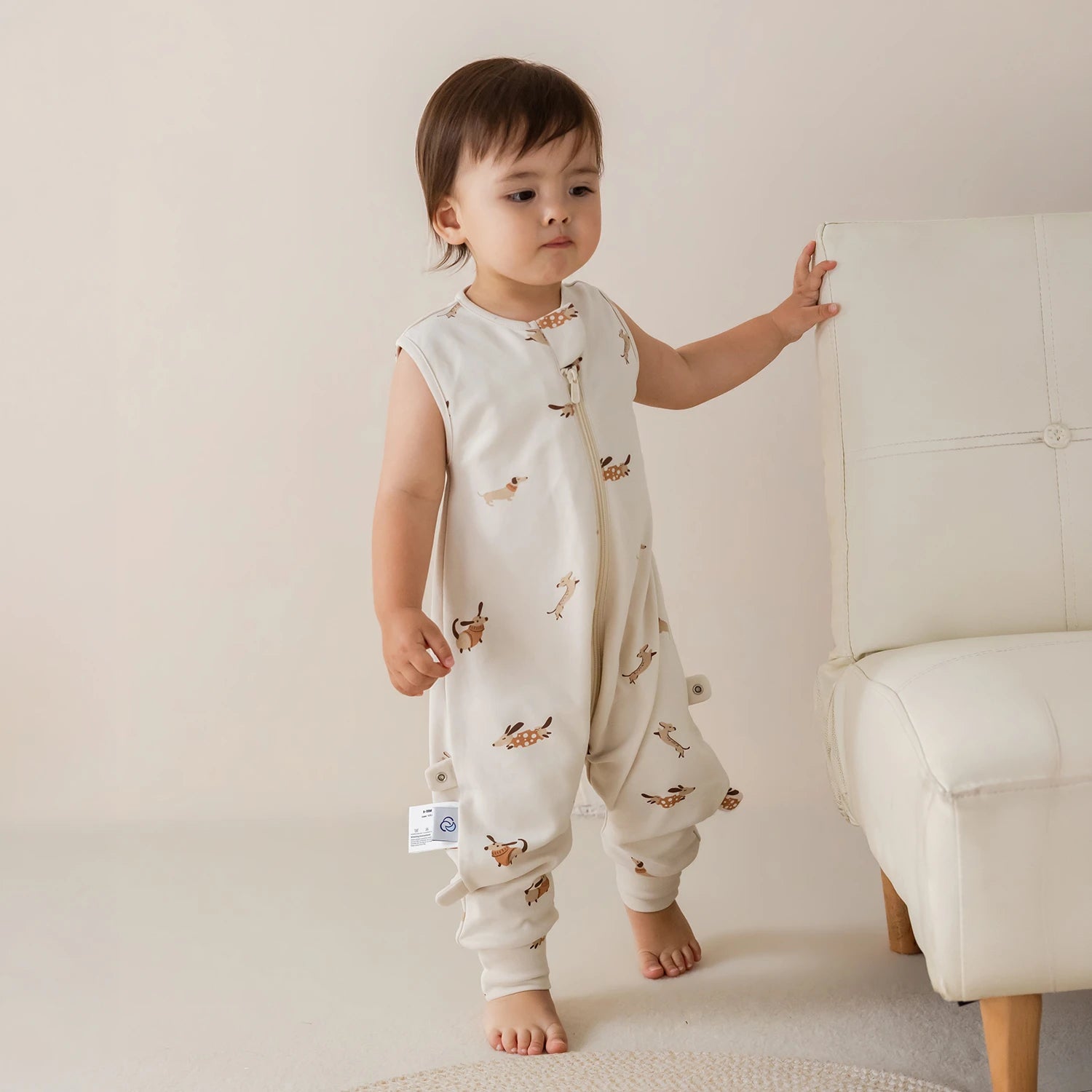 Sleeveless Sleep Sack Walker 0.5 TOG - Organic Cotton - Sunny Pup