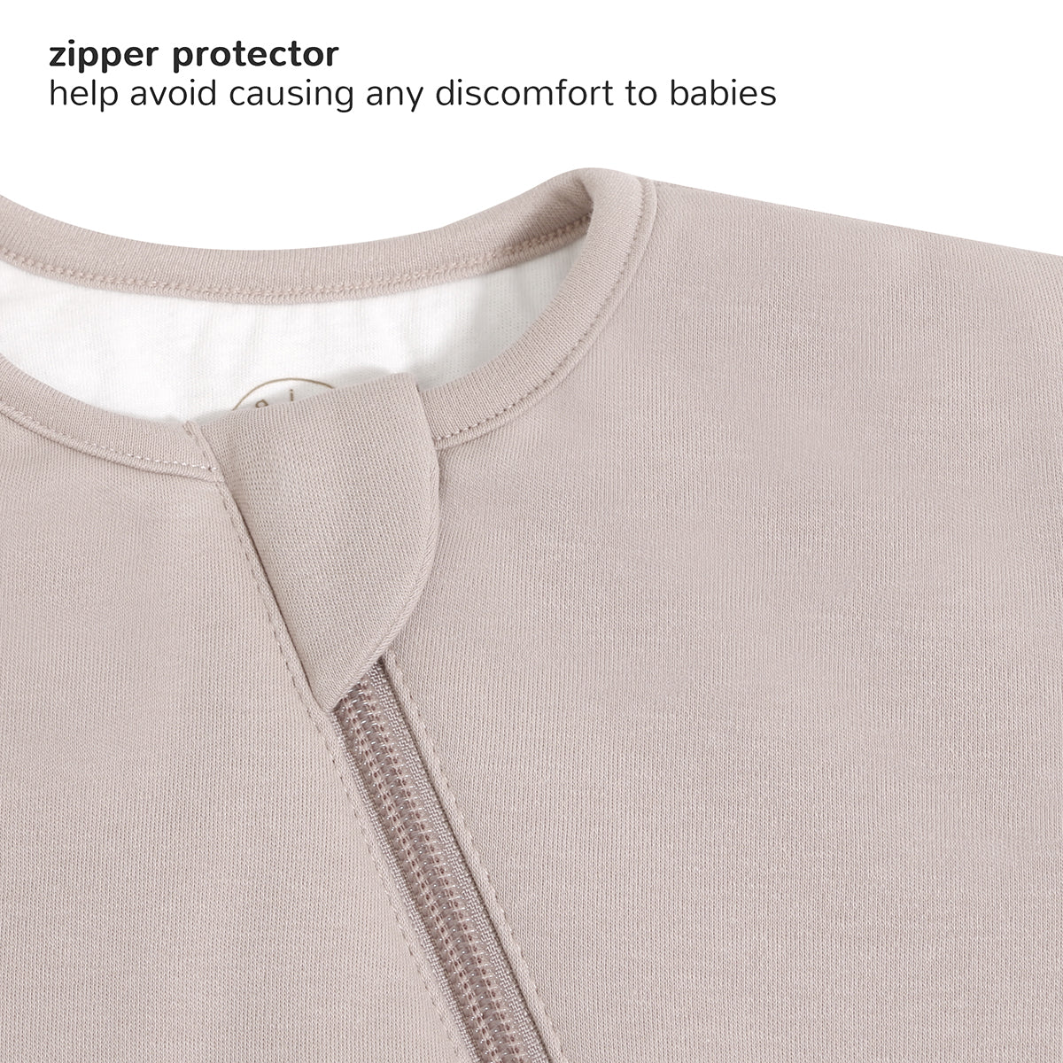 Winter Zip Sleep Sack With Sleeves 3.5 TOG Zipper Protector - Smoky Pink