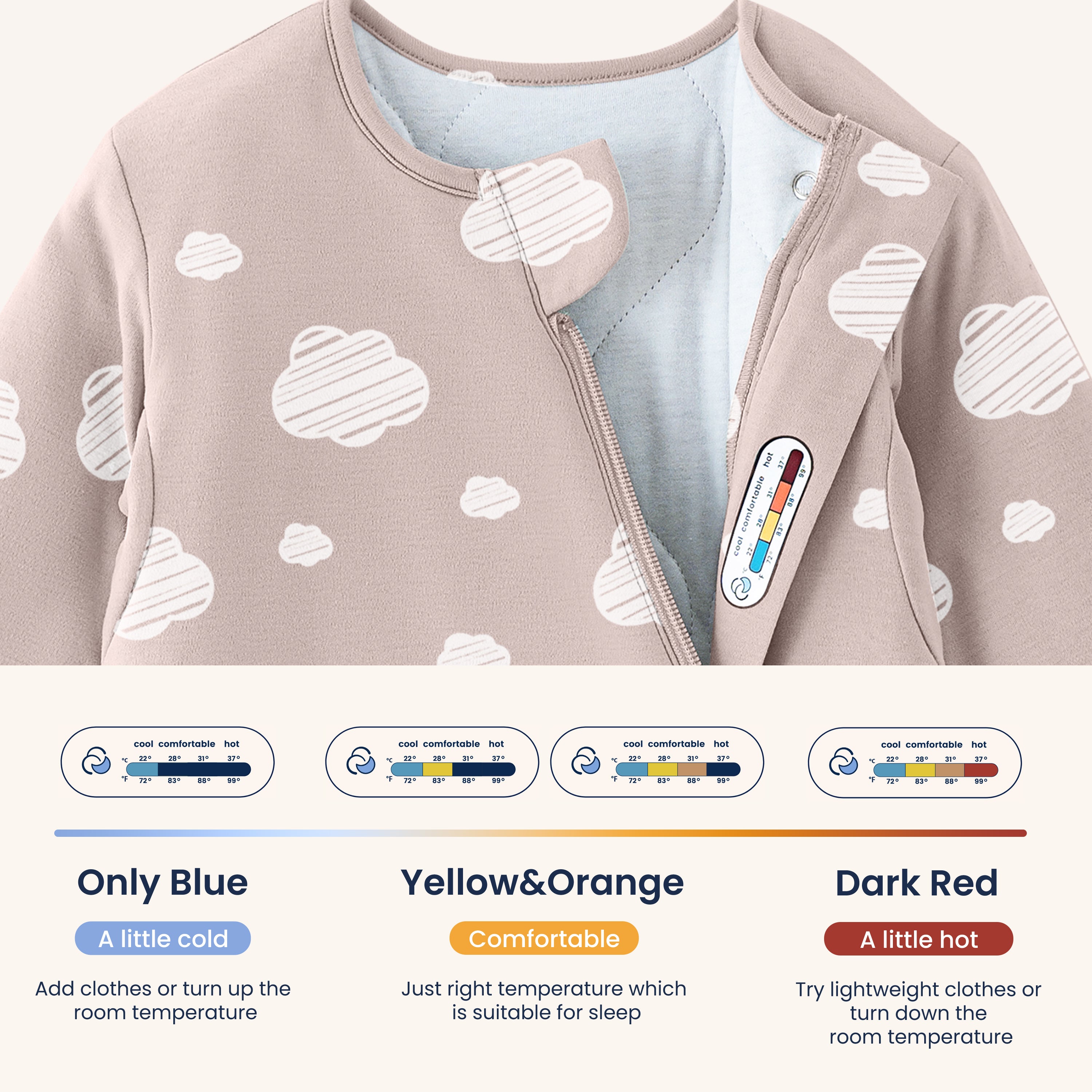Winter Long Sleeve Sleep Sack  Pink Sky