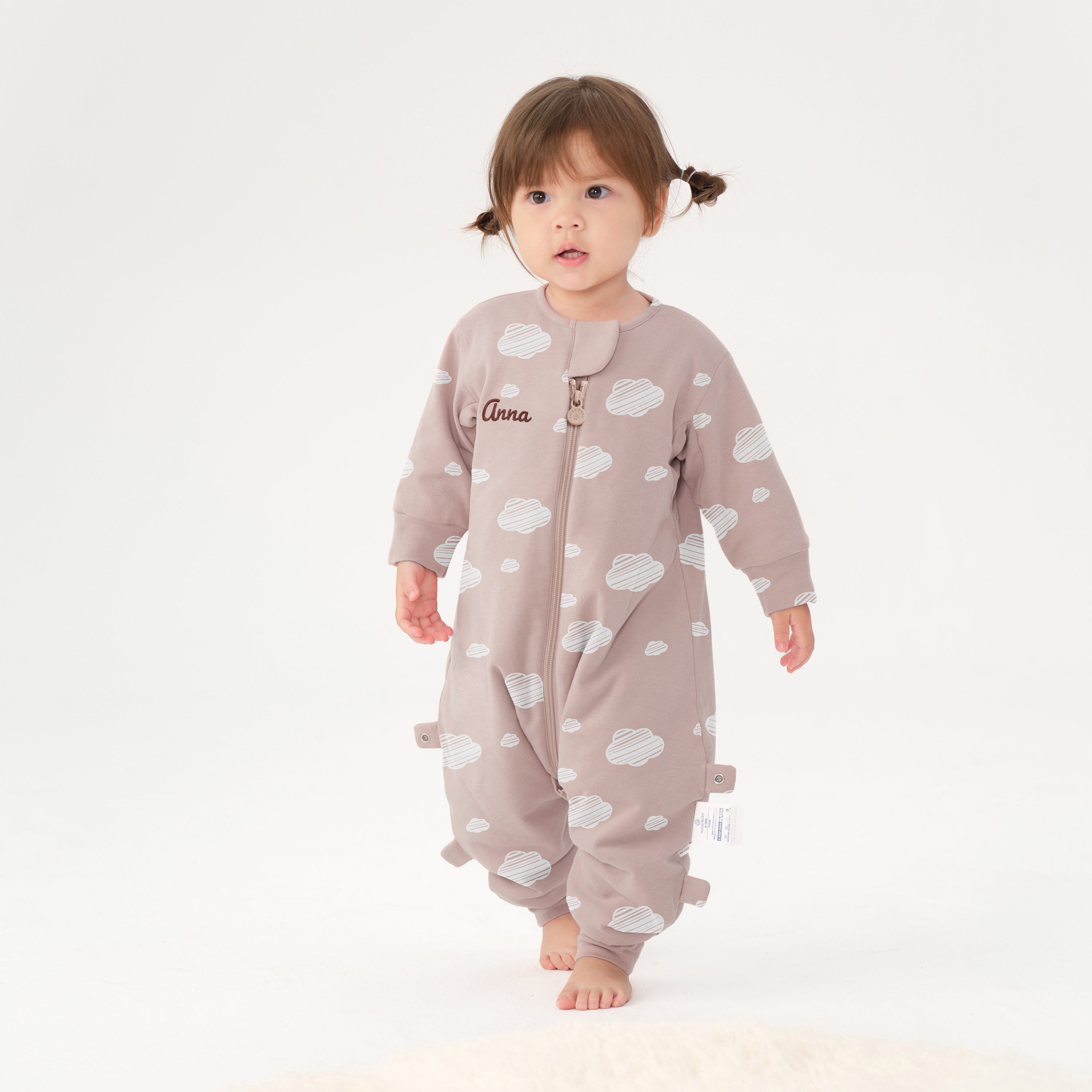 Winter Long Sleeve Sleep Sack Walker 3.5 TOG - Organic Cotton & Camel Wool - Pink Sky