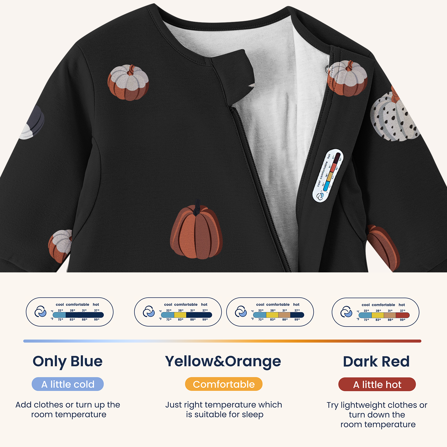 all-season-long-sleeve-sleep-sack-1-0-tog-organic-cotton-camel-wool-pumpkin-dots-temperature-sticker