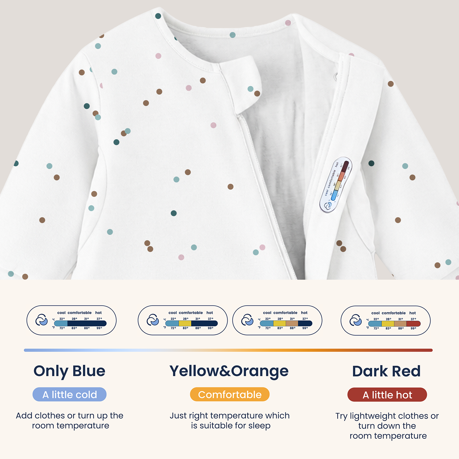 all-season-long-sleeve-sleep-sack-1-0-tog-organic-cotton-camel-wool-spark-dots-temperature-sticker