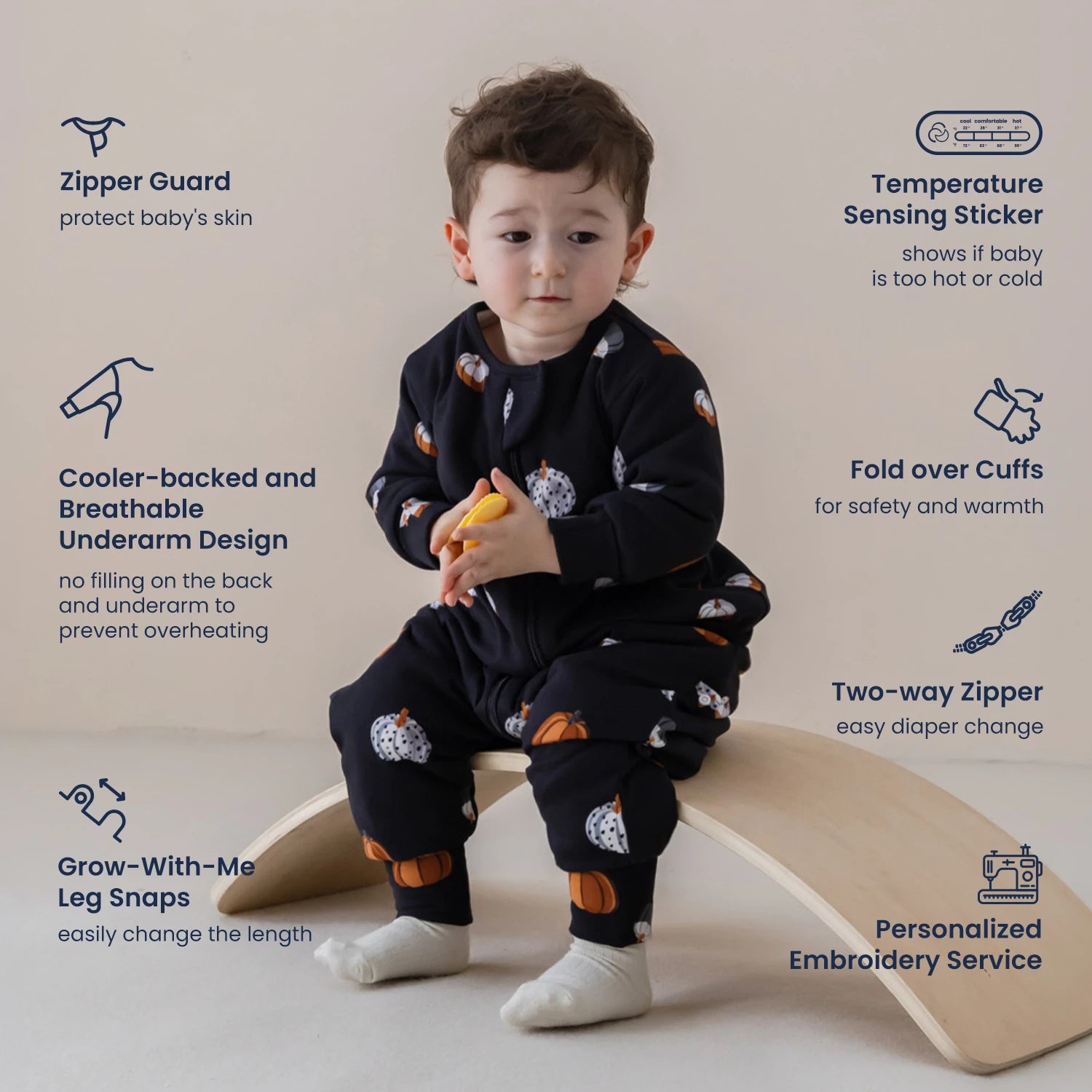 all-season-long-sleeve-sleep-sack-walker-1-0-tog-organic-cotton-camel-wool-pumpkin-dots