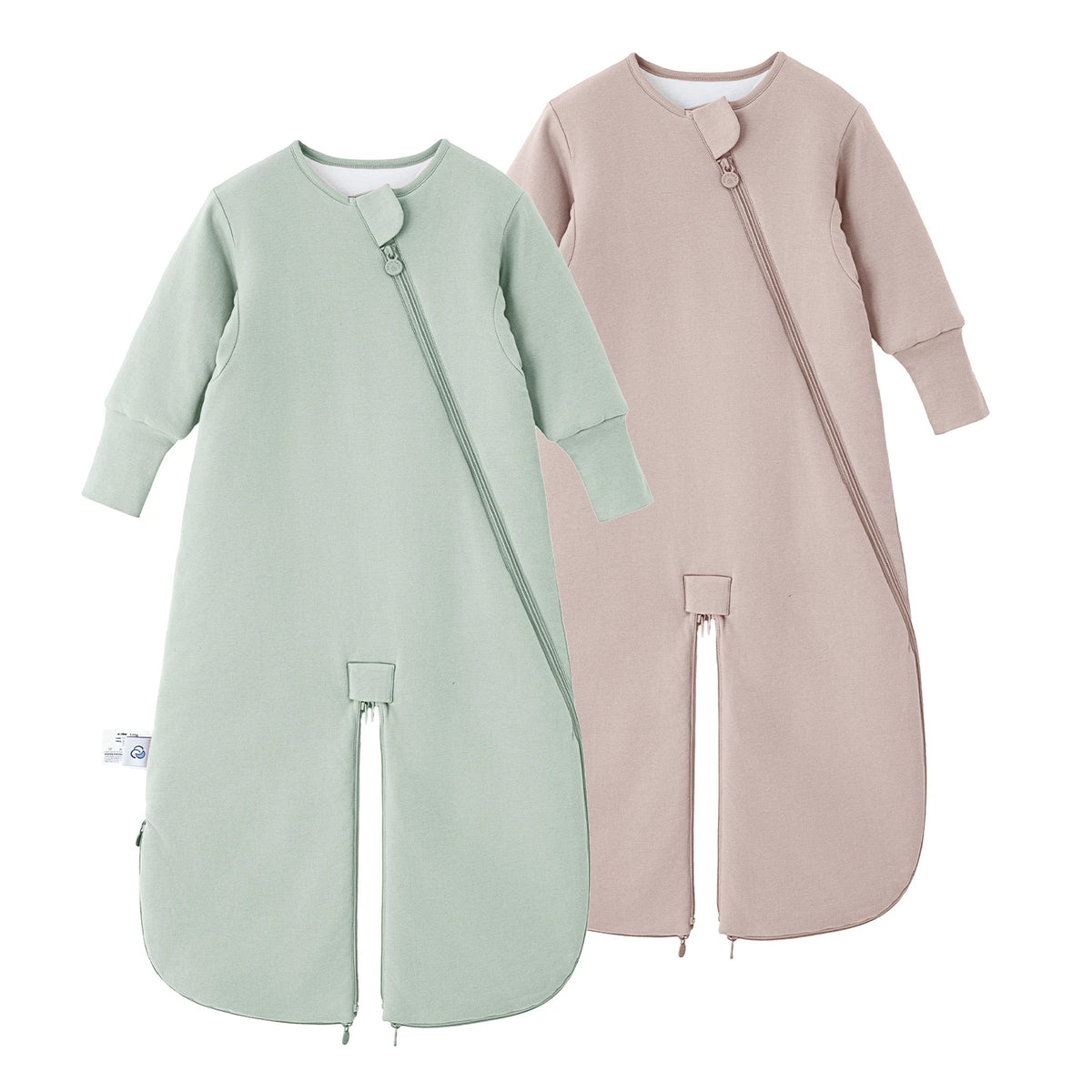  all-season-sleep-suit-sack-3-in-1-1-0-tog-organic-cotton-camel-wool-dusty-pink-and-pea-green