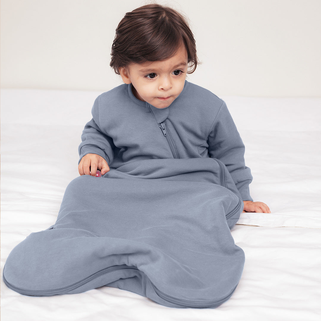 Camel Wool Long Sleeve Sleep Sack 1.0 TOG - Flint Stone