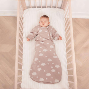 Camel Wool Long Sleeve Sleep Sack 1.0 TOG - Pink Sky