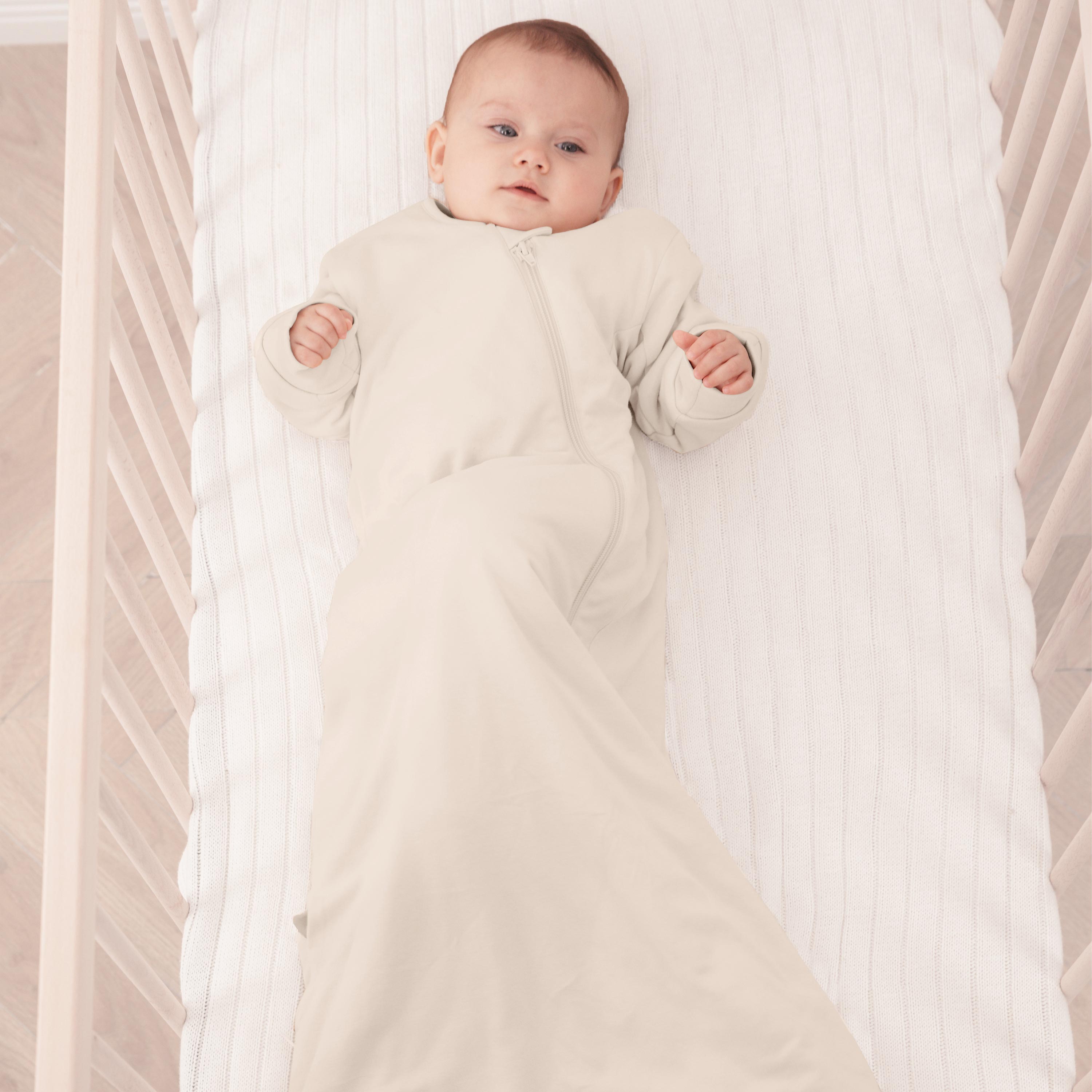 Camel Wool Long Sleeve Sleep Sack 2.5 TOG - Cream