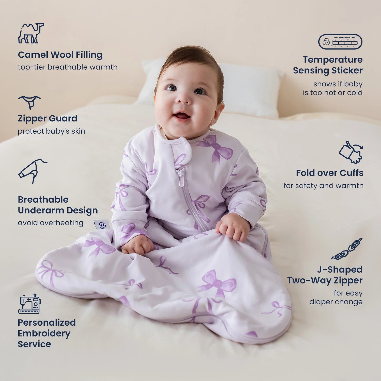 camel-wool-long-sleeve-sleep-sack-2-5-tog-lavender-bow