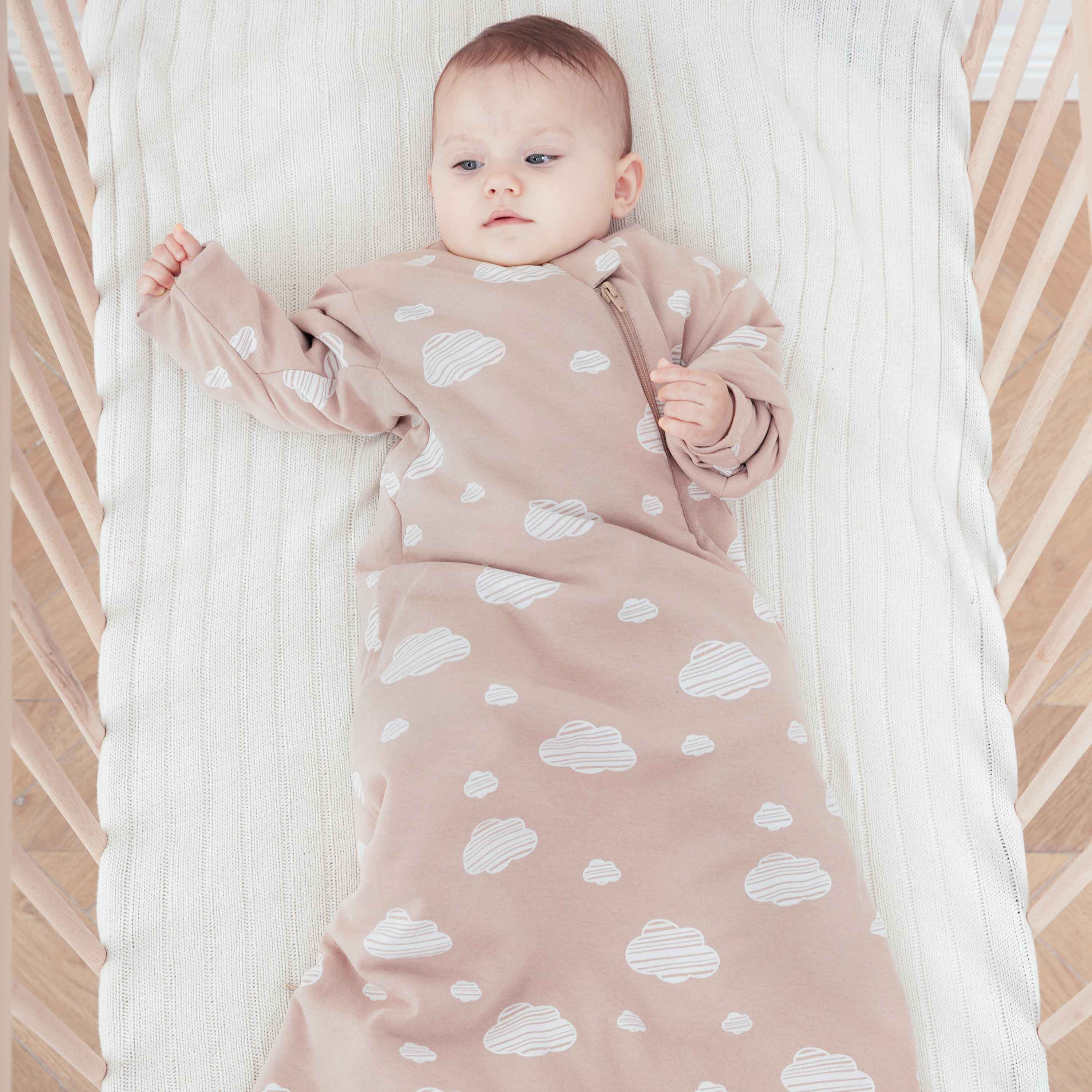 Organic Cotton & Camel Wool Long Sleeve Sleep Sack 2.5 TOG - Pink Sky