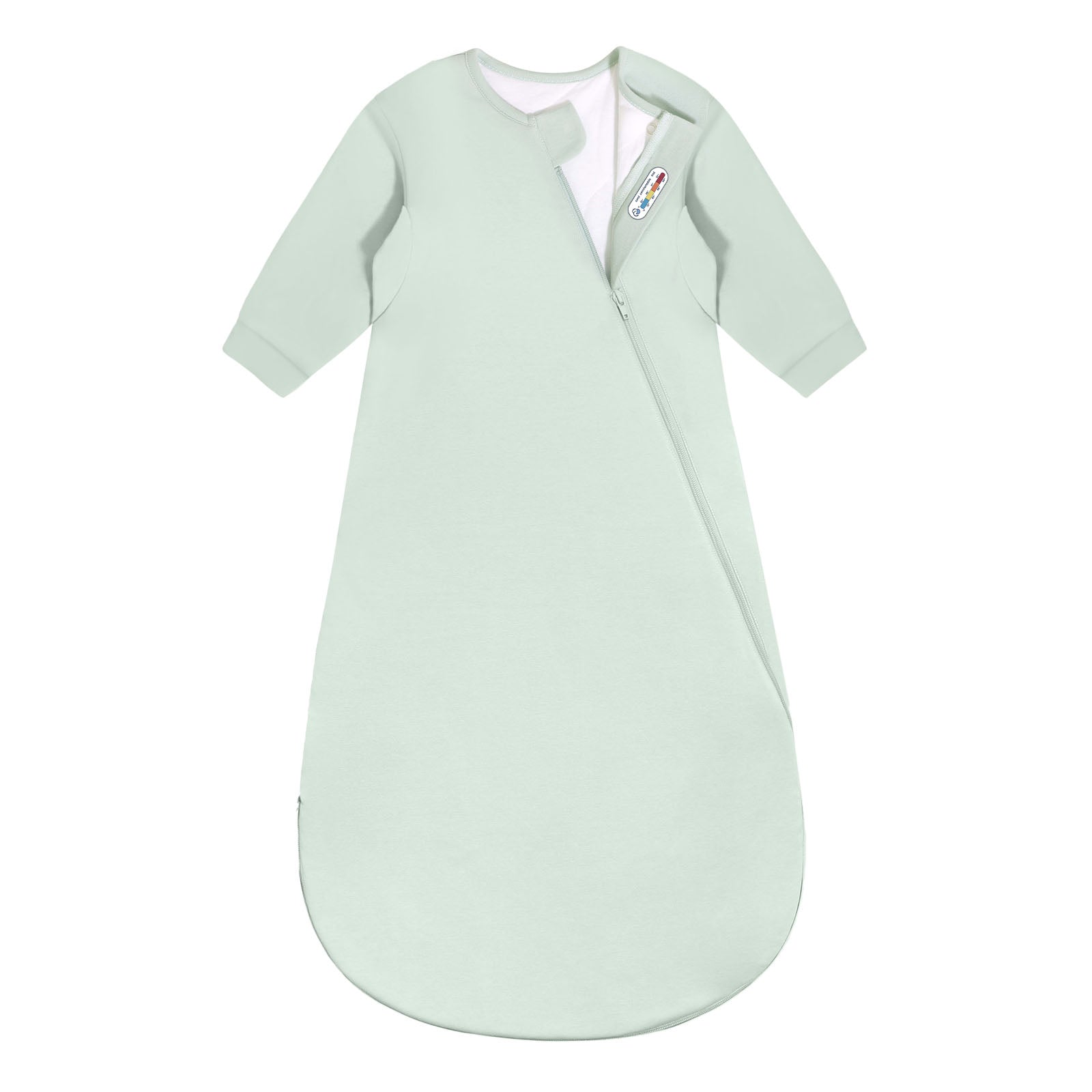 Organic Cotton & Camel Wool Long Sleeve Sleep Sack 1.0 TOG - Pea Green