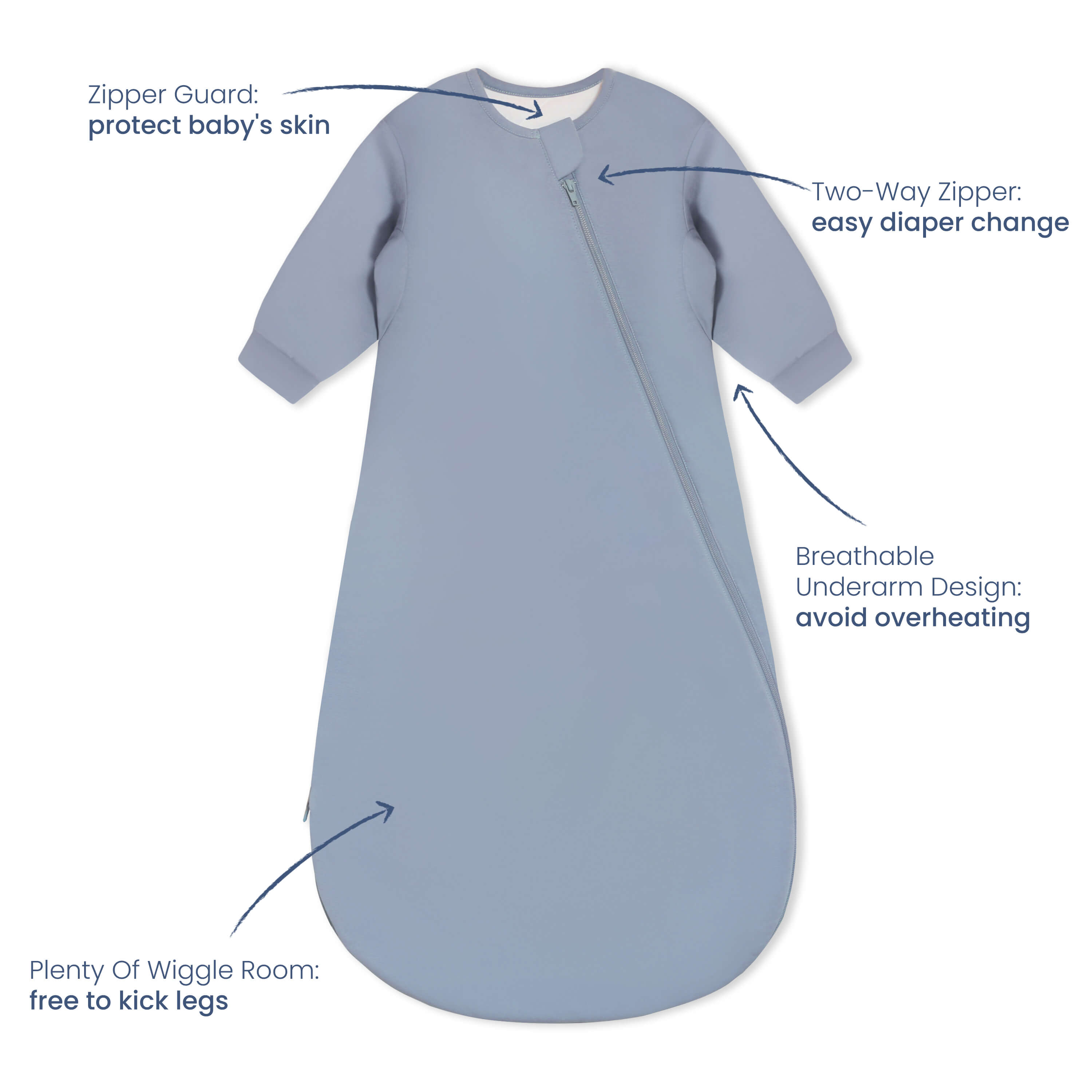 Winter Grow Long Sleeve Grow Bag Organic Cotton Camel Wool Winter