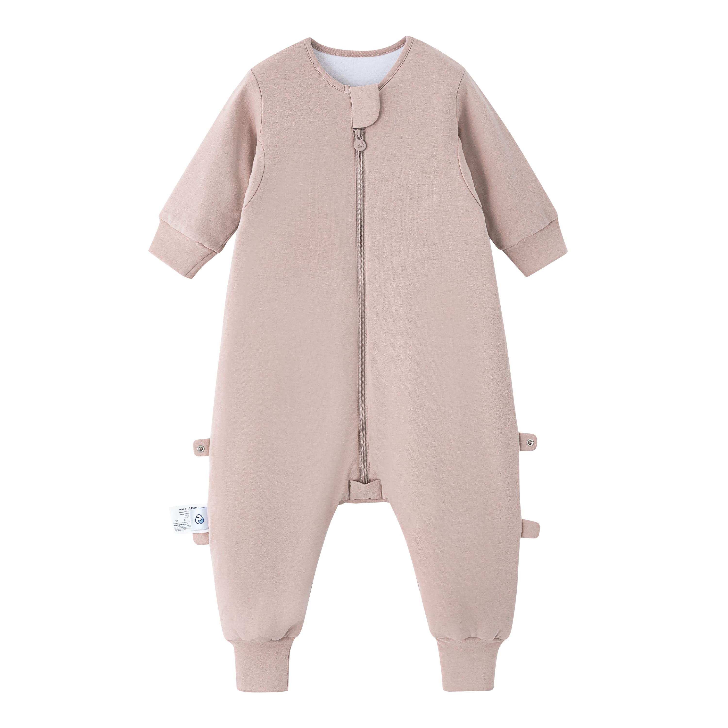 Organic Cotton & Camel Wool Long Sleeve Sleep Sack Walker 1.0 TOG - Dusty Pink