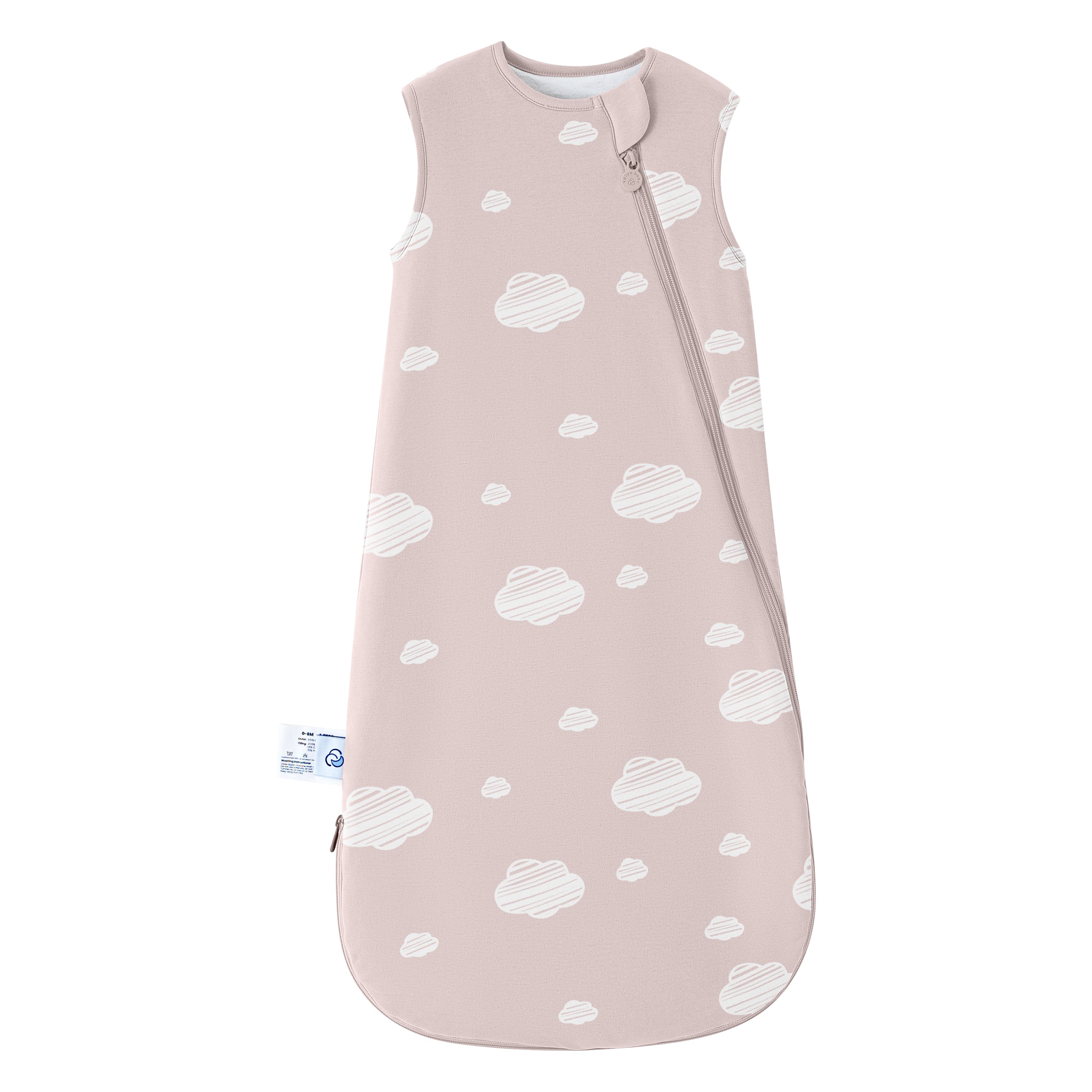 Organic Cotton & Camel Wool Sleeveless Sleep Sack 1.0 TOG - Pink Sky