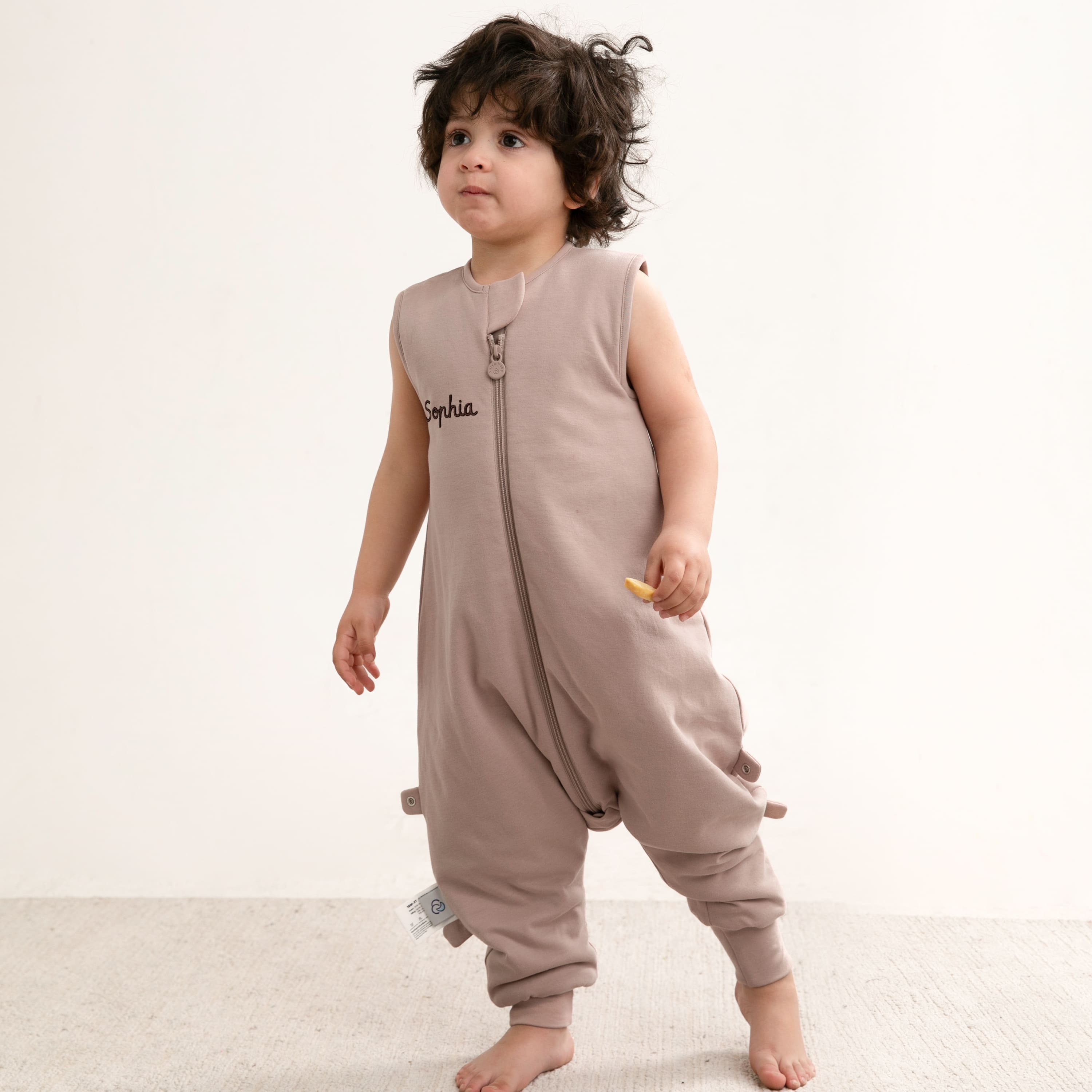 Organic Cotton & Camel Wool Sleeveless Sleep Sack Walker 1.0 TOG - Dusty Pink
