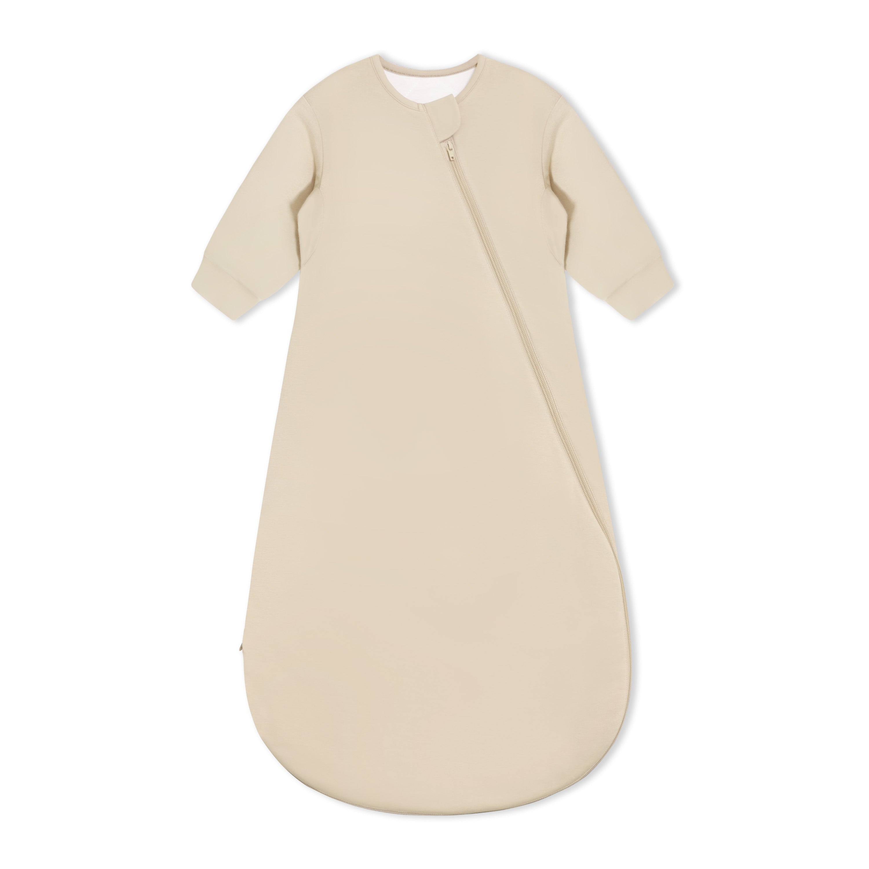 Warm Long Sleeve Sleep Sack TOG Organic Cotton Camel Wool Beige