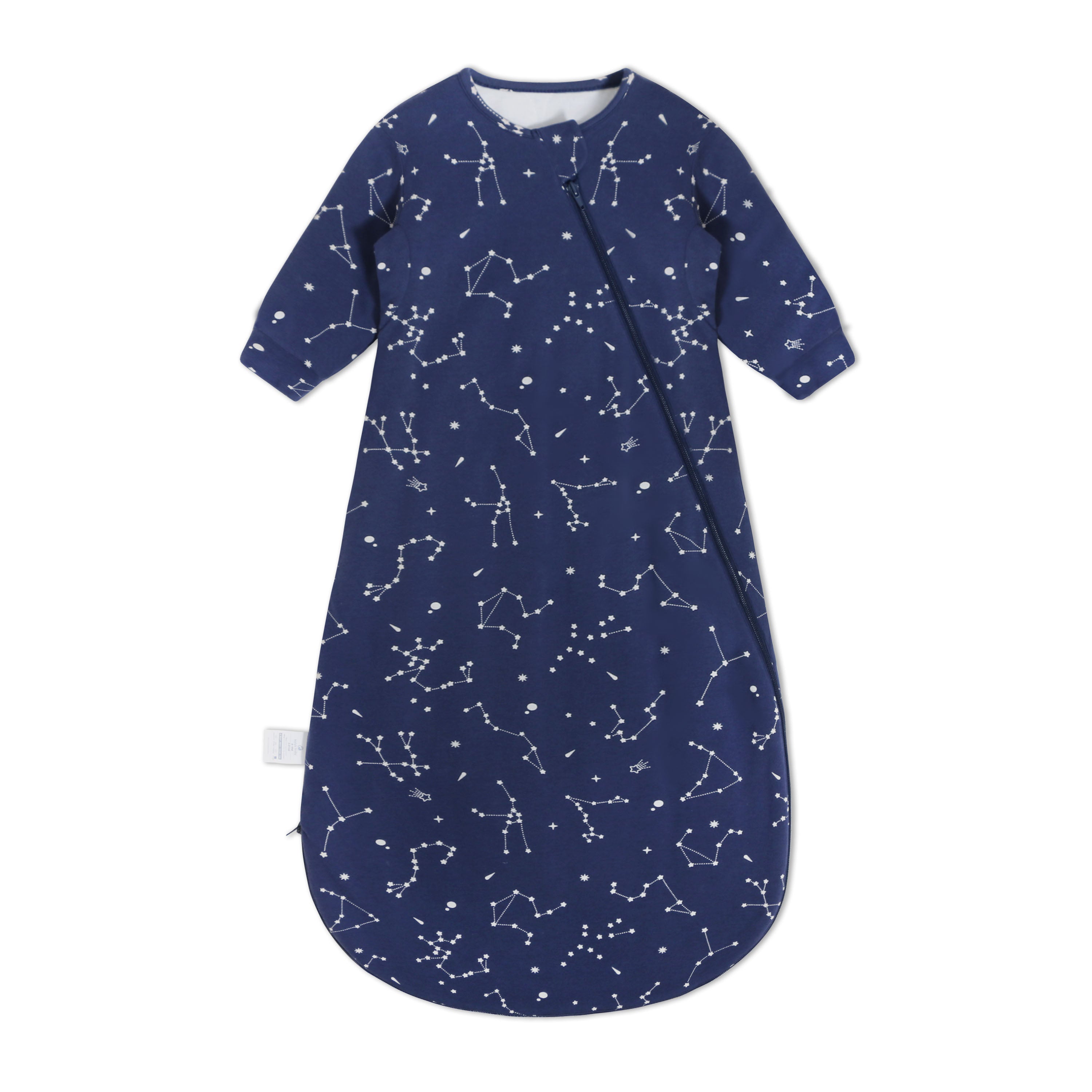 Organic Cotton & Camel Wool Winter Sleep Sack With Arms 3.5 TOG - Constellation