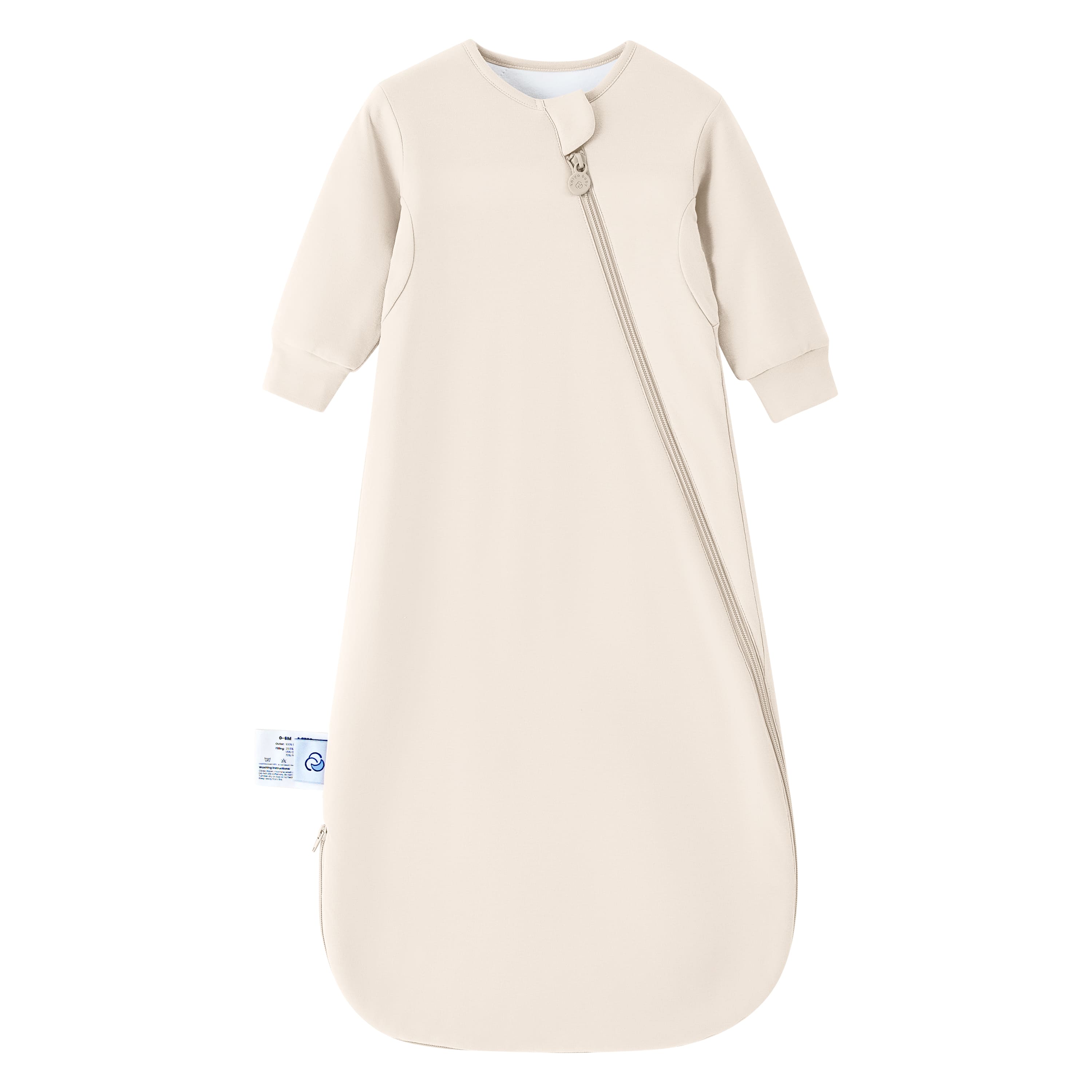 Camel Wool Long Sleeve Sleeping Bag 1.0 TOG - Cream
