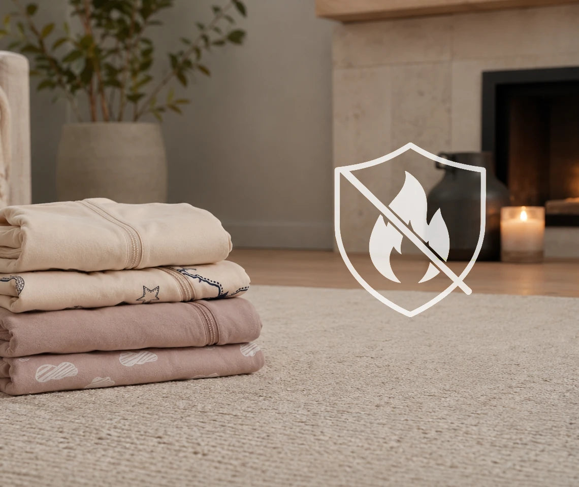 keep the sleep sack away from heat or flame