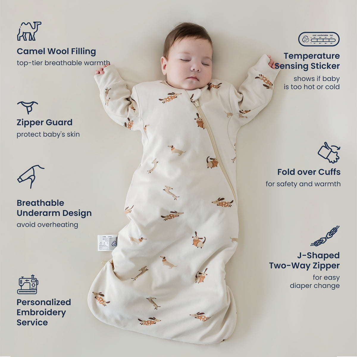 long-sleeve-sleep-sack-2-5-tog-organic-cotton-camel-wool-sunny-pup
