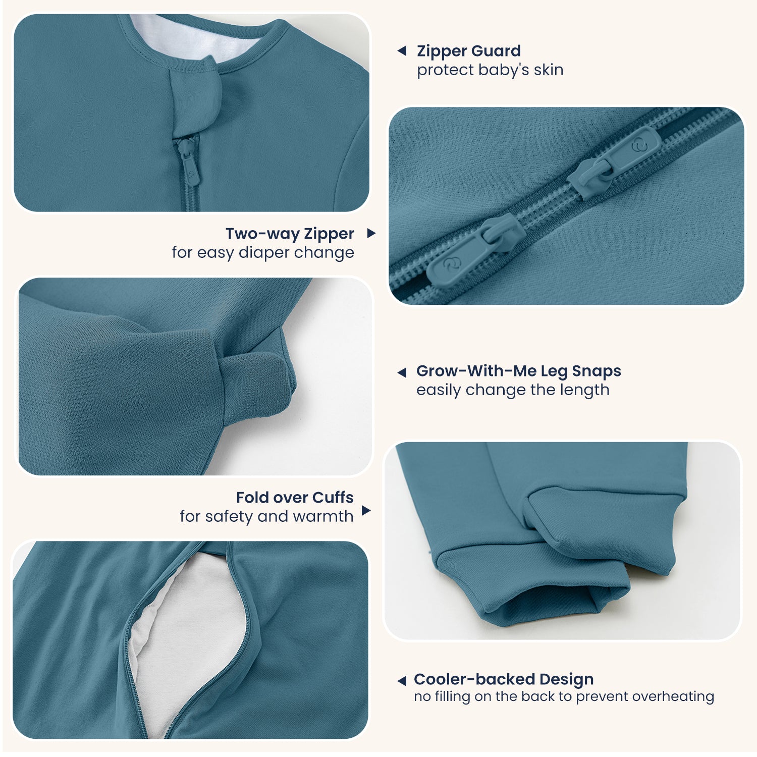 long-sleeve-sleep-sack-walker-1-0-tog-organic-cotton-camel-wool-forest-green-design-2