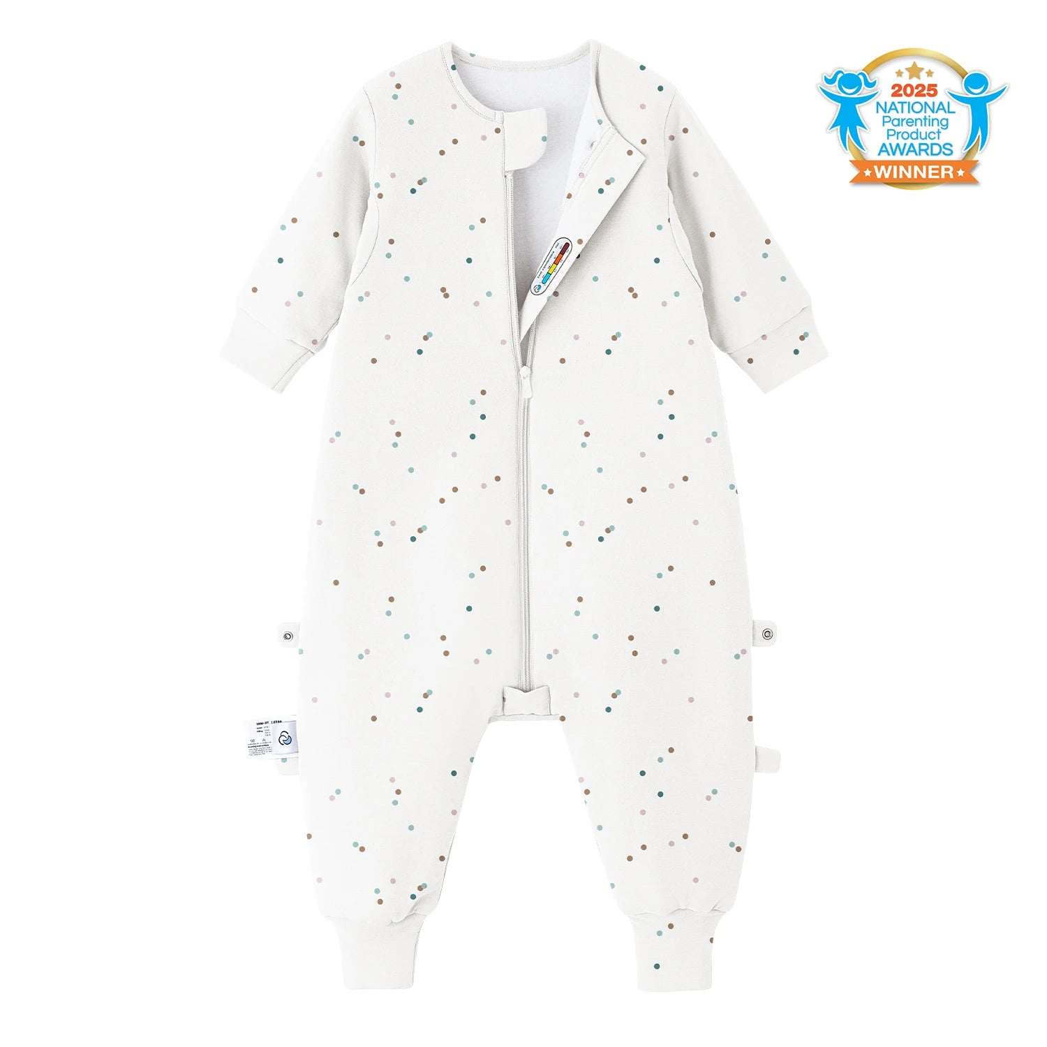 long-sleeve-sleep-sack-walker-1-0-tog-organic-cotton-camel-wool-spark-dots