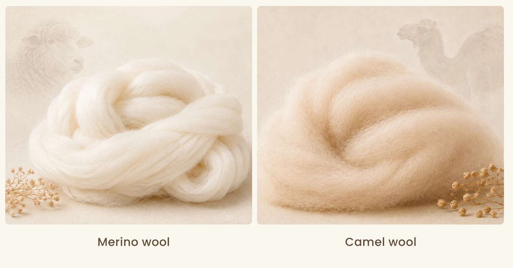 merino wool and camel wool for baby sleep sack