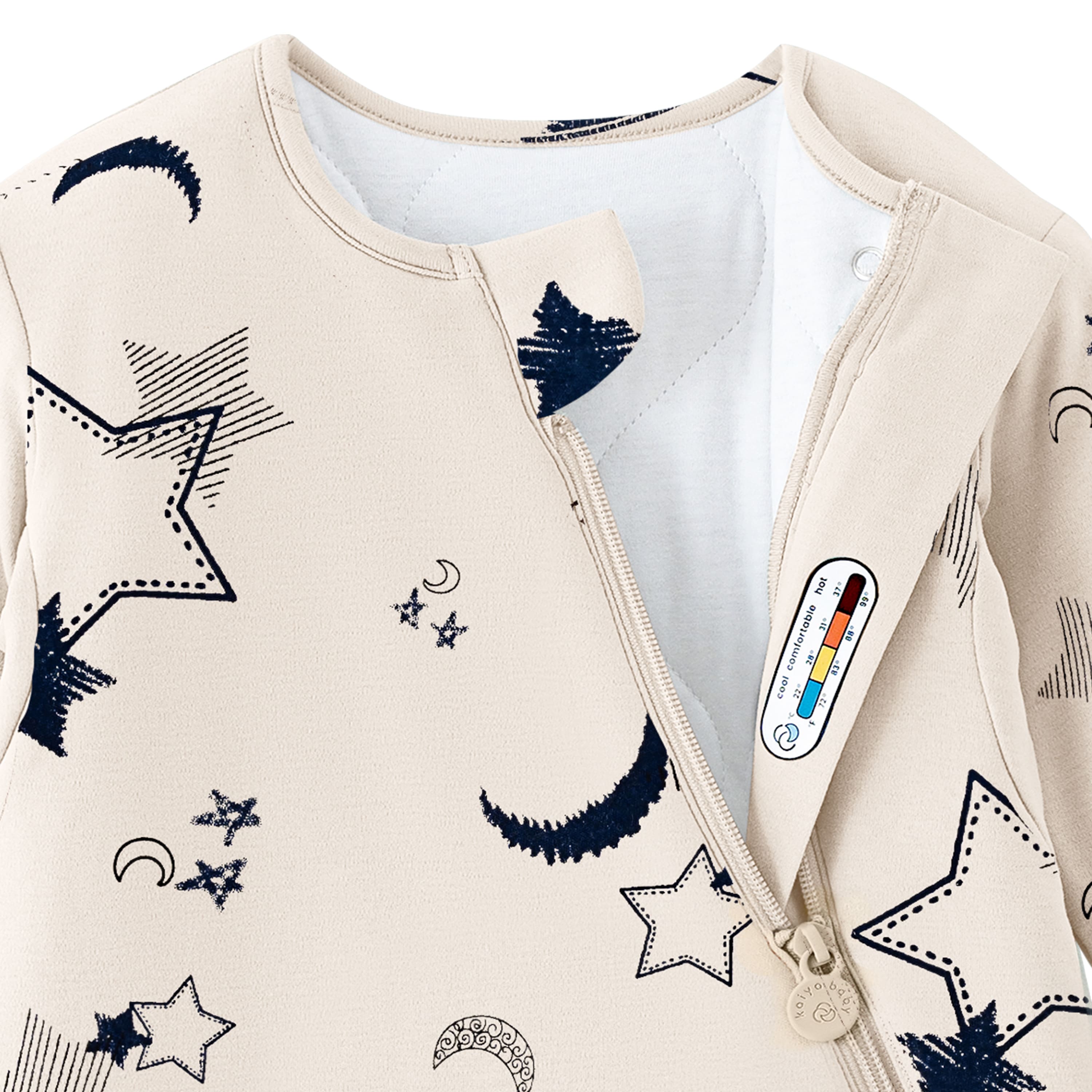 Organic Cotton & Camel Wool Long Sleeve Sleep Sack 2.5 TOG - Moonlit sticker
