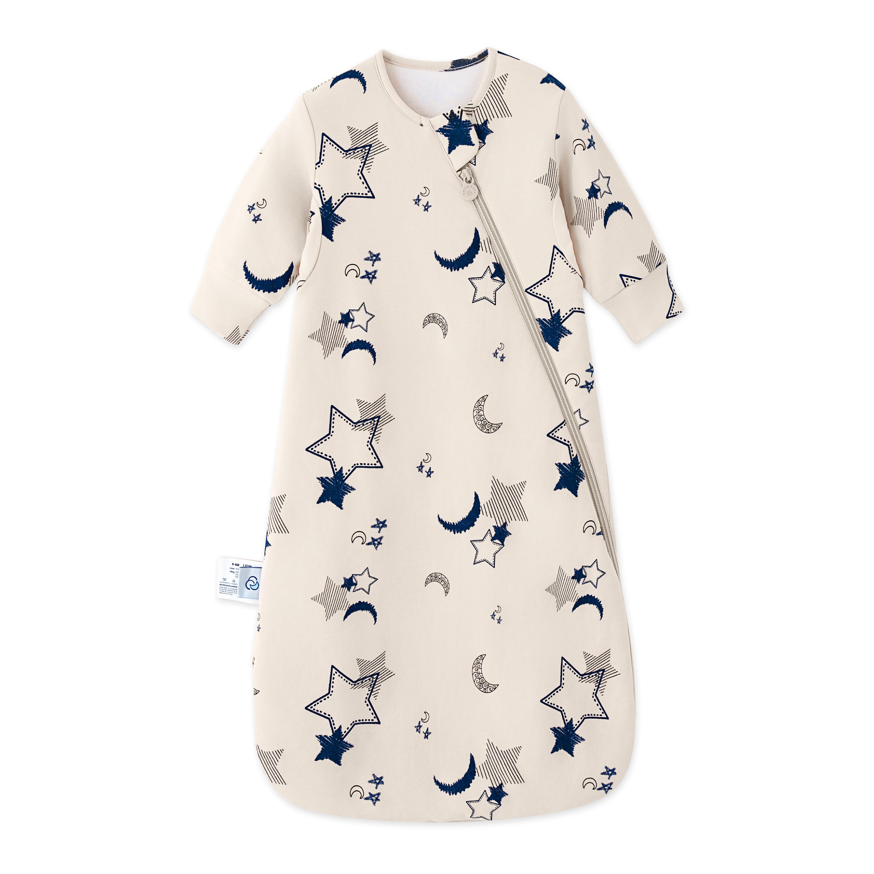 Organic Cotton & Camel Wool Winter Long Sleeve Sleep Sack 3.5 TOG - Moonlit