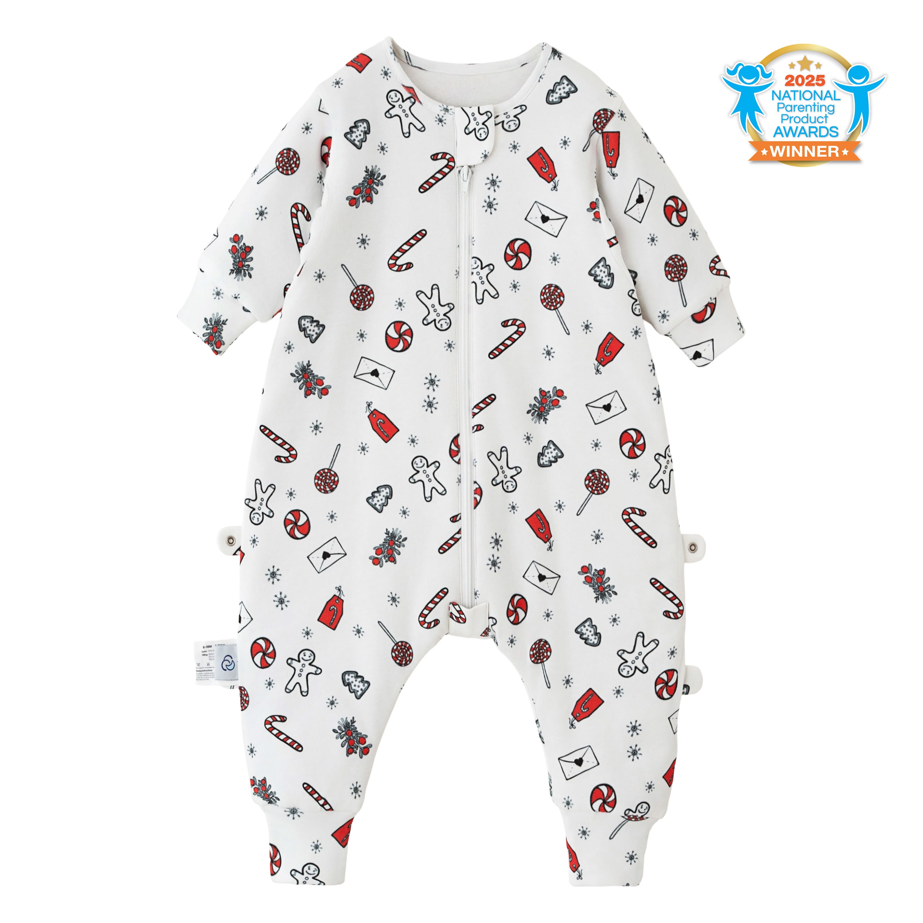 Warm Long Sleeve Sleep Sack Walker 2.5 TOG - Organic Cotton & Camel Wool - Sweet Holiday