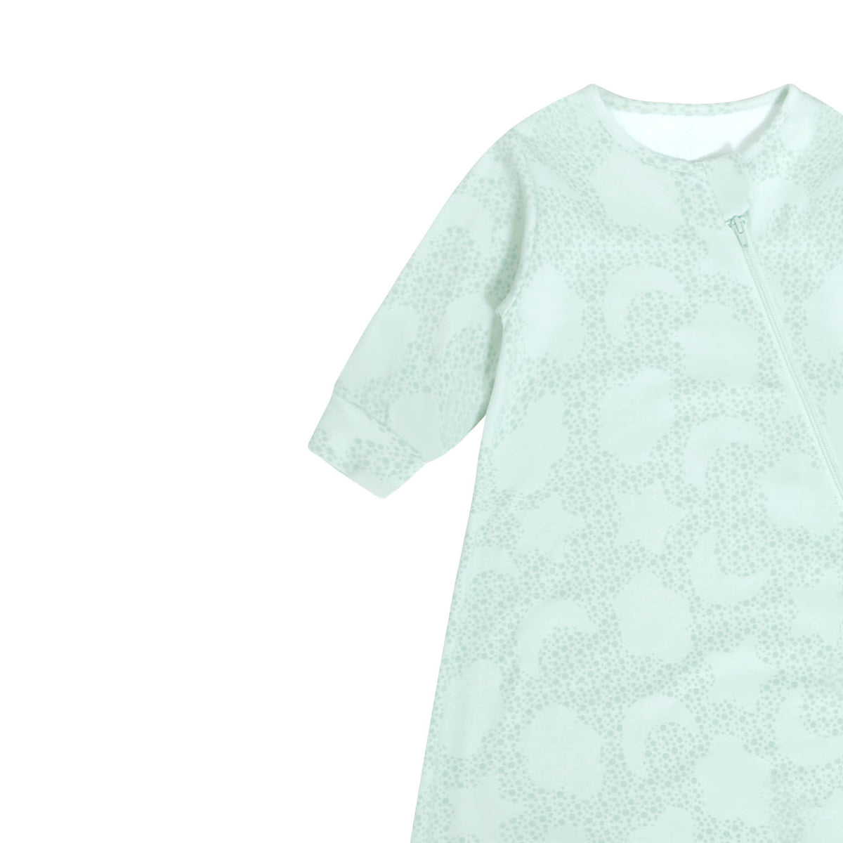 Organic Long Sleeve Sleep Sack 0.5 TOG - Mint Sky