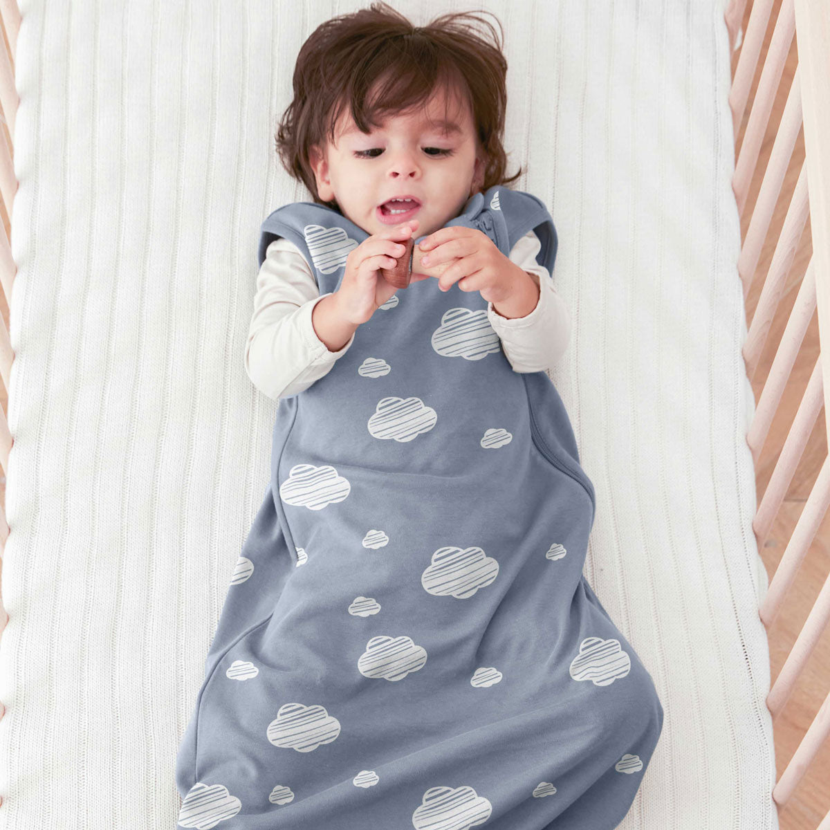 Organic Sleeveless Sleep Sack 0.5 TOG - Blue Sky