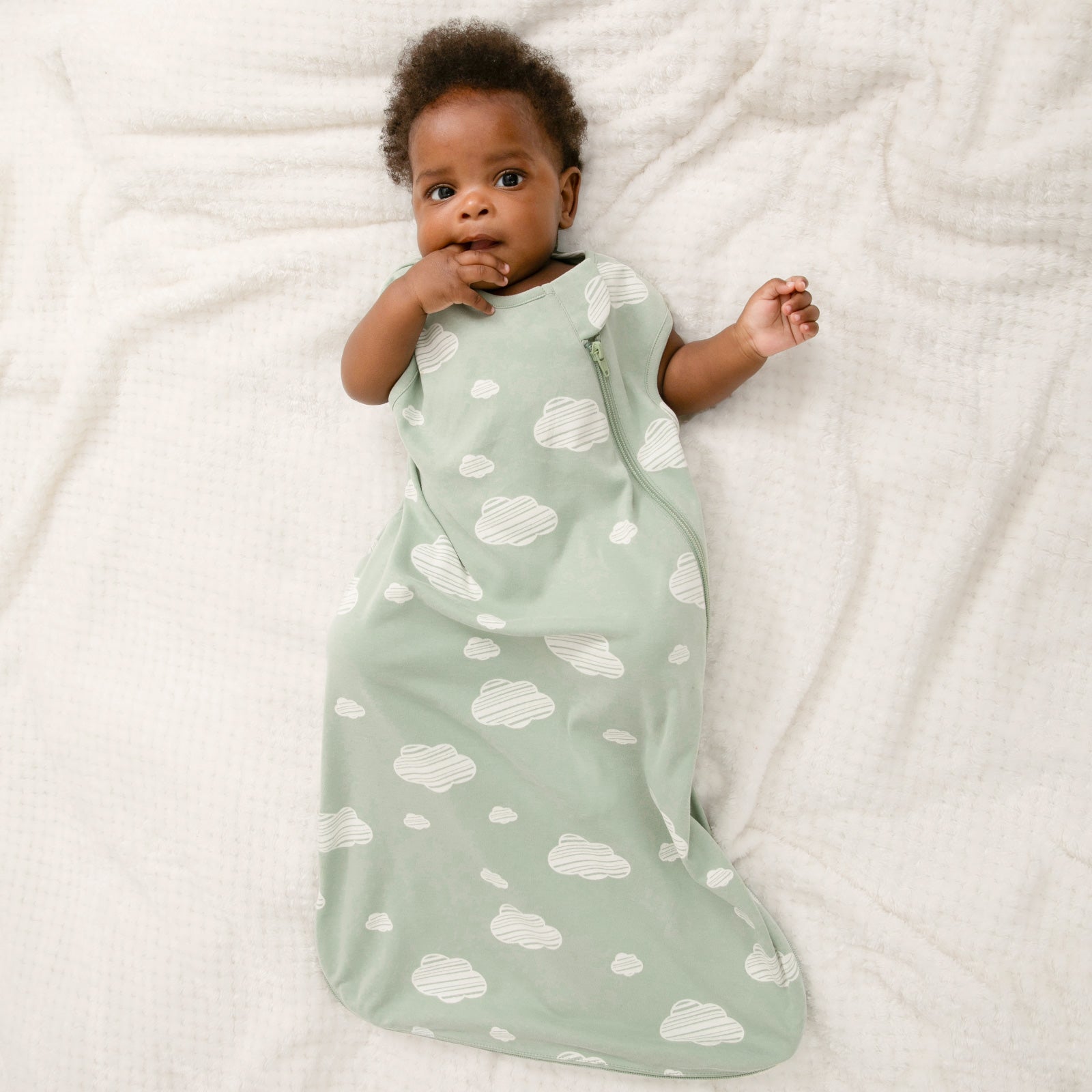 Organic Sleeveless Sleep Sack 0.5 TOG - Green Sky