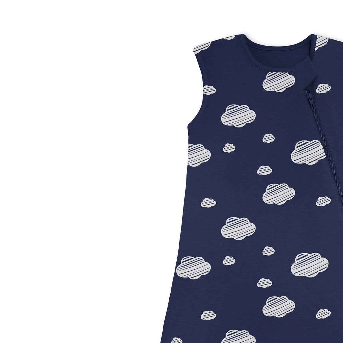 Organic Sleeveless Sleep Sack 0.5 TOG - Navy Sky