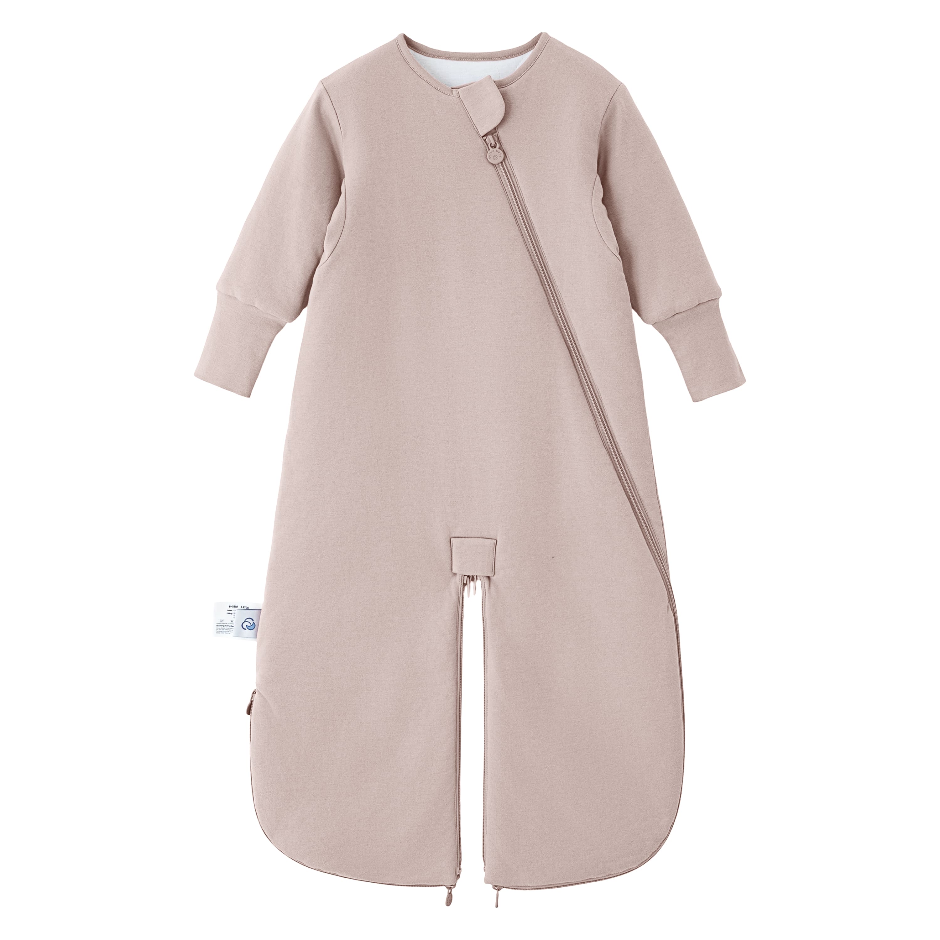 Sleep Suit Sack 3-in-1 2.5 TOG - Organic Cotton & Camel Wool - Dusty Pink
