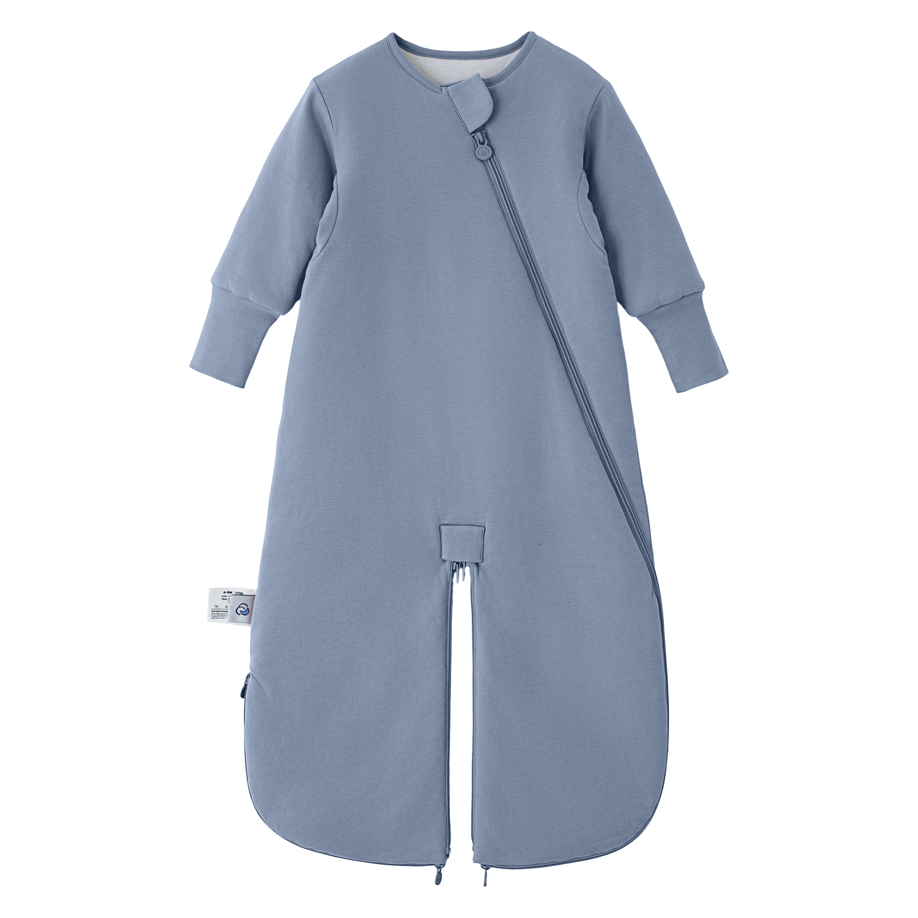 Sleep Suit Sack 3-in-1 2.5 TOG - Organic Cotton & Camel Wool - Misty Blue