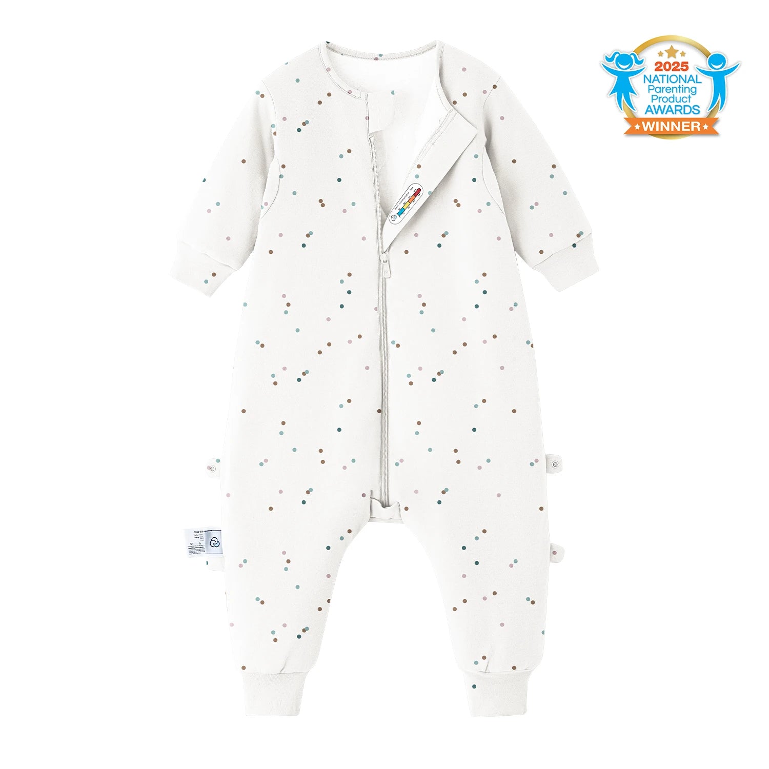 warm-long-sleeve-sleep-sack-walker-2-5-tog-organic-cotton-camel-wool-spark-dots