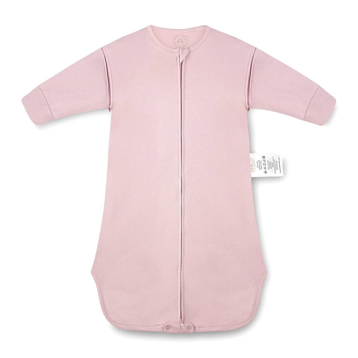 Front Opening Long Sleeve Sleep Sack - Cameo Pink