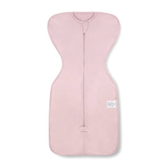 Organic Cotton Front Opening Zip Up Swaddle 0.5 TOG - Cameo Pink-3-6M