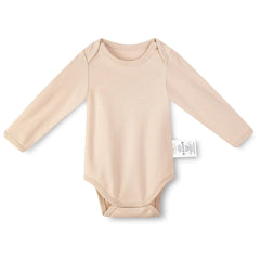 Organic Cotton Long Sleeves Snap Bodysuit - Khaki