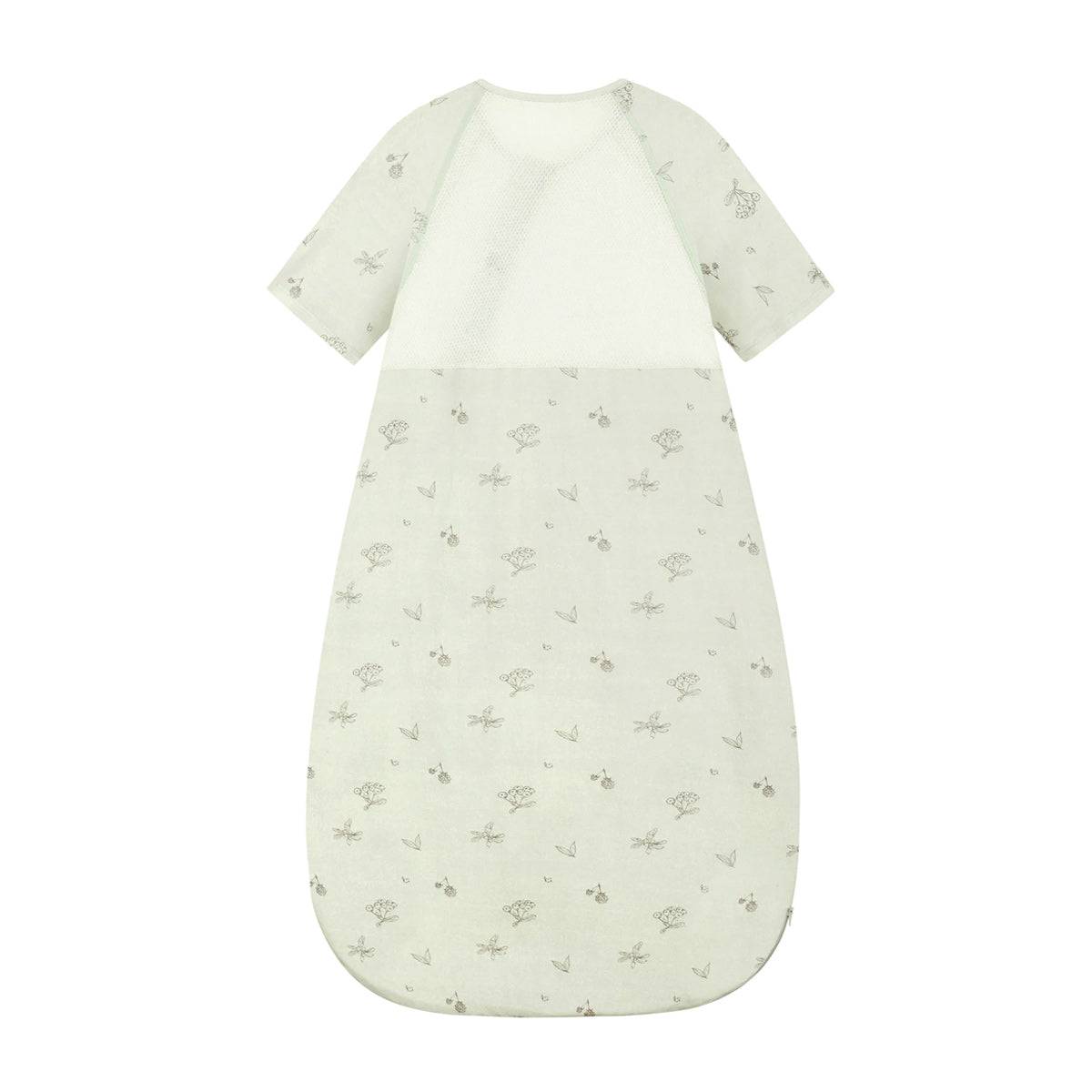 Short Sleeves Baby Sleep Sack With Mesh Cotton - Bacca Mint
