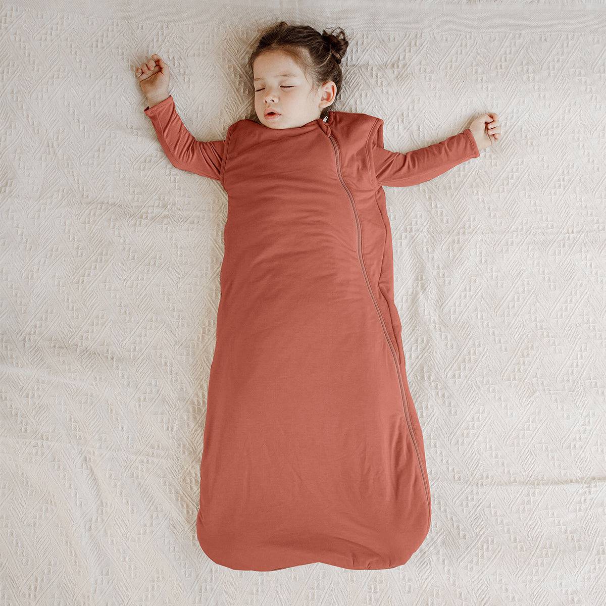 Baby Bamboo Quilted Sleeveless Sleep Sack TOG 1.0 - Red Brown